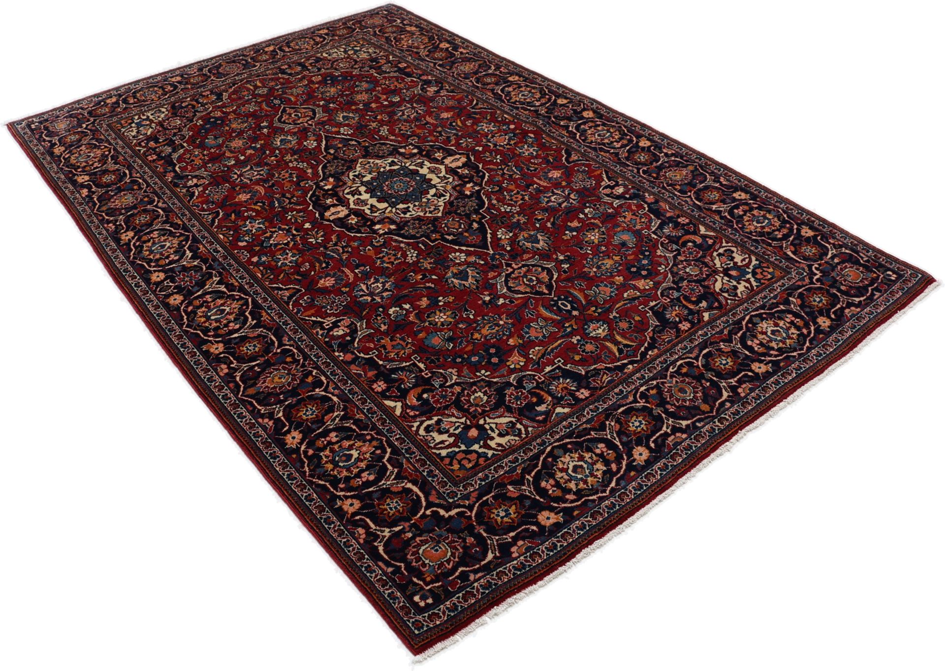 Kashan Perserteppich aus Iran, 130 × 198 cm