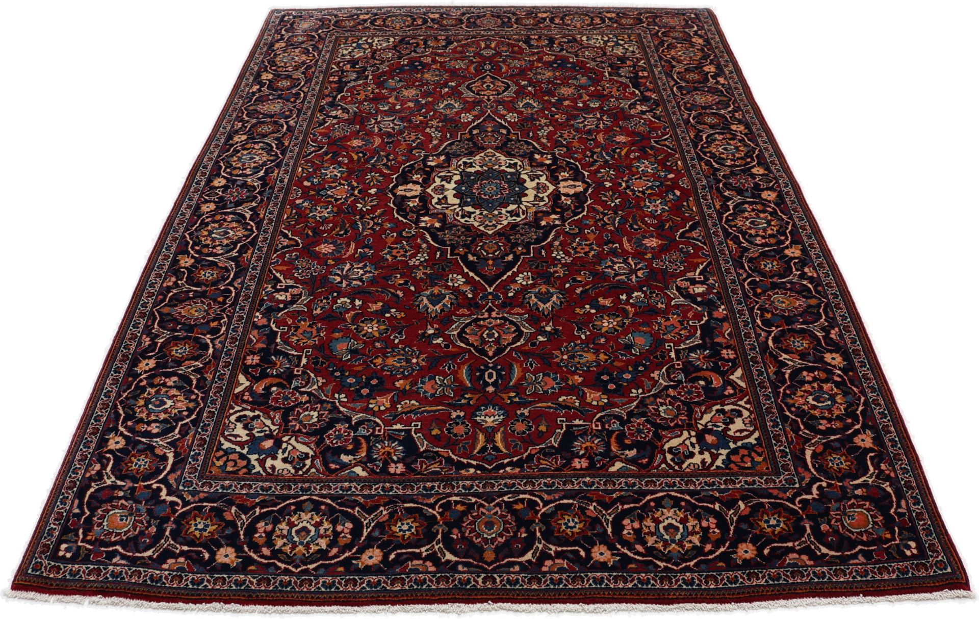 Kashan Perserteppich aus Iran, 130 × 198 cm