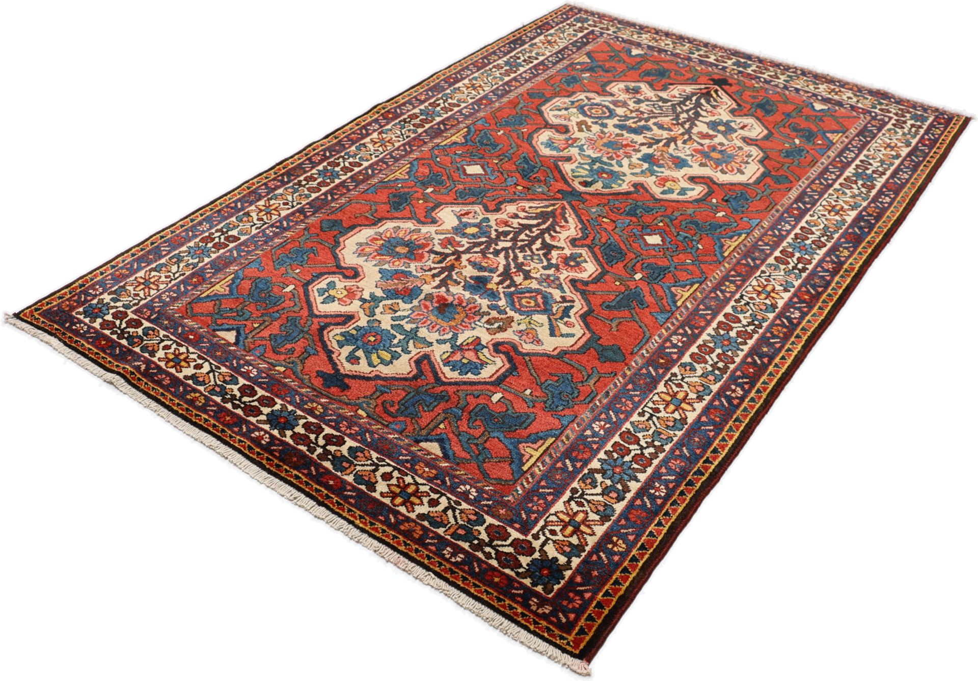 Bakhtiari Perserteppich 141 × 219 cm aus Wolle, handgeknüpft