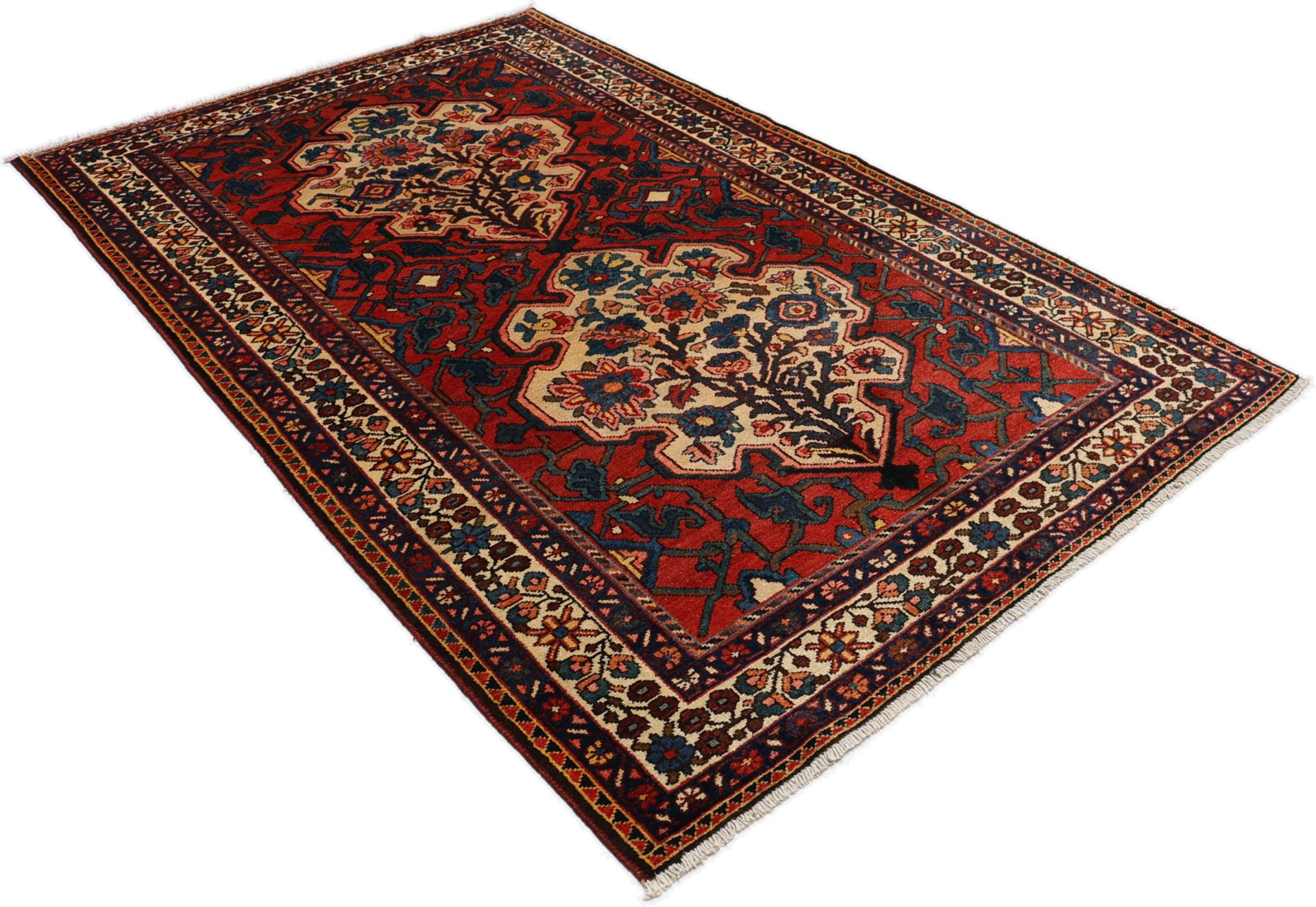 Bakhtiari Perserteppich 141 × 219 cm aus Wolle, handgeknüpft