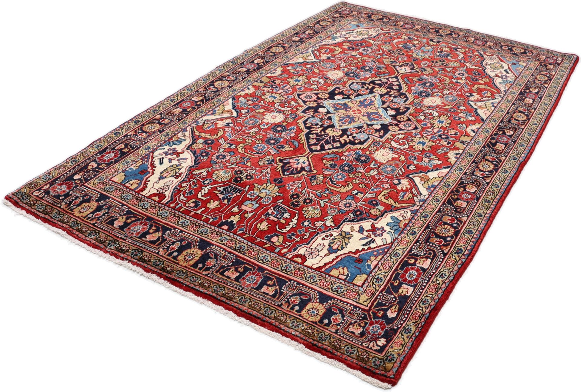 Antiker Perserteppich aus Iran, 138 × 215 cm