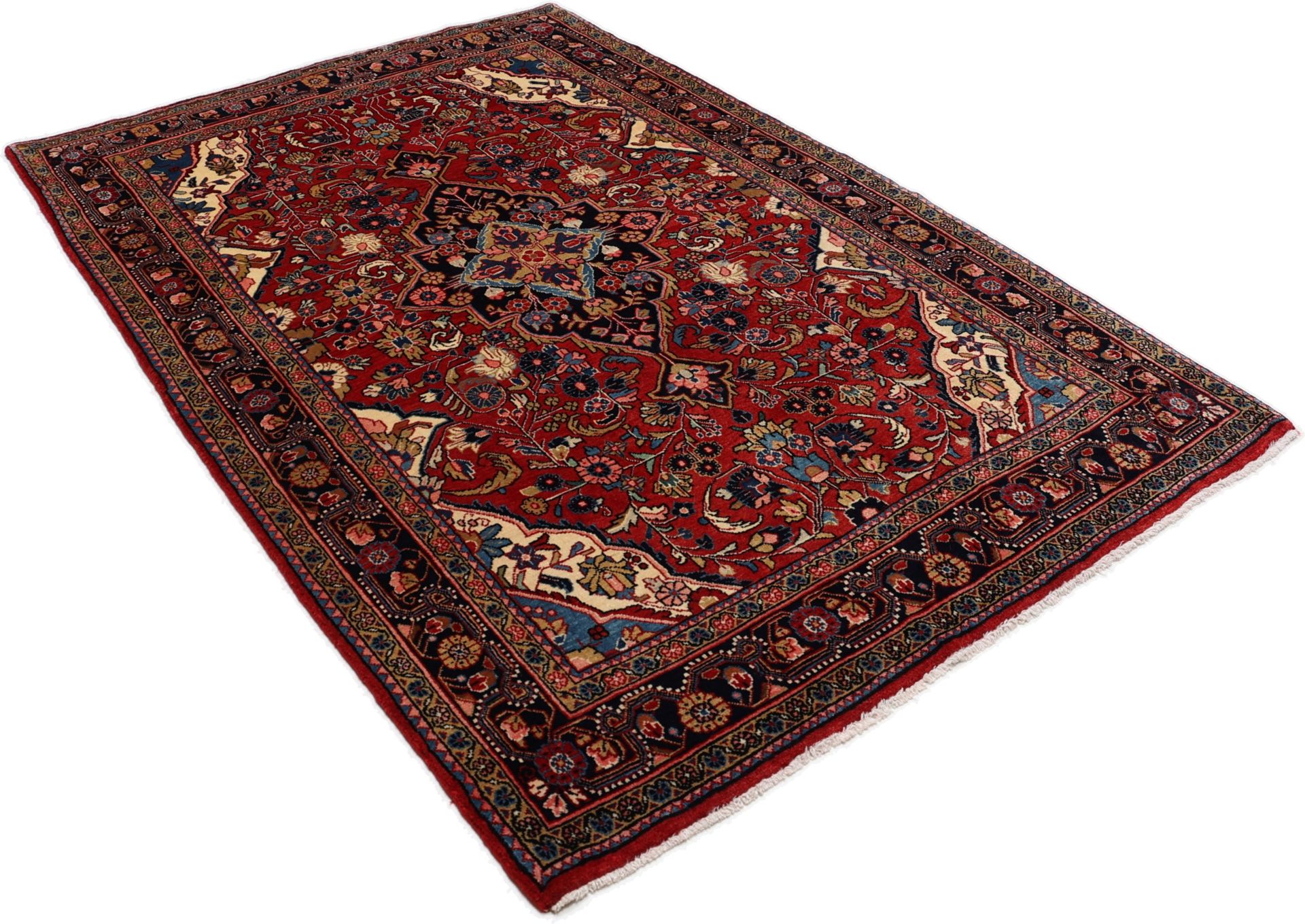 Antiker Perserteppich aus Iran, 138 × 215 cm