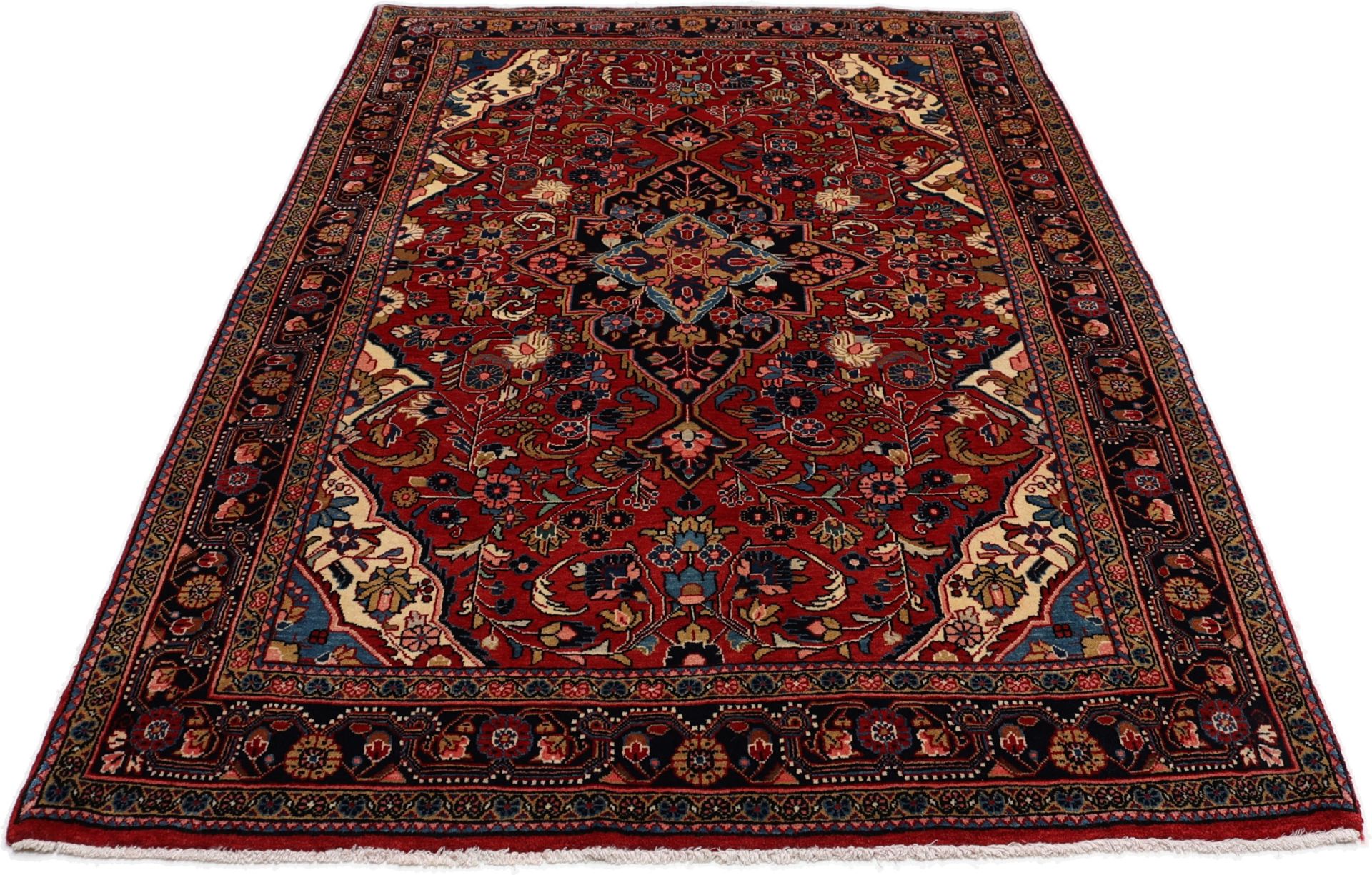 Antiker Perserteppich aus Iran, 138 × 215 cm
