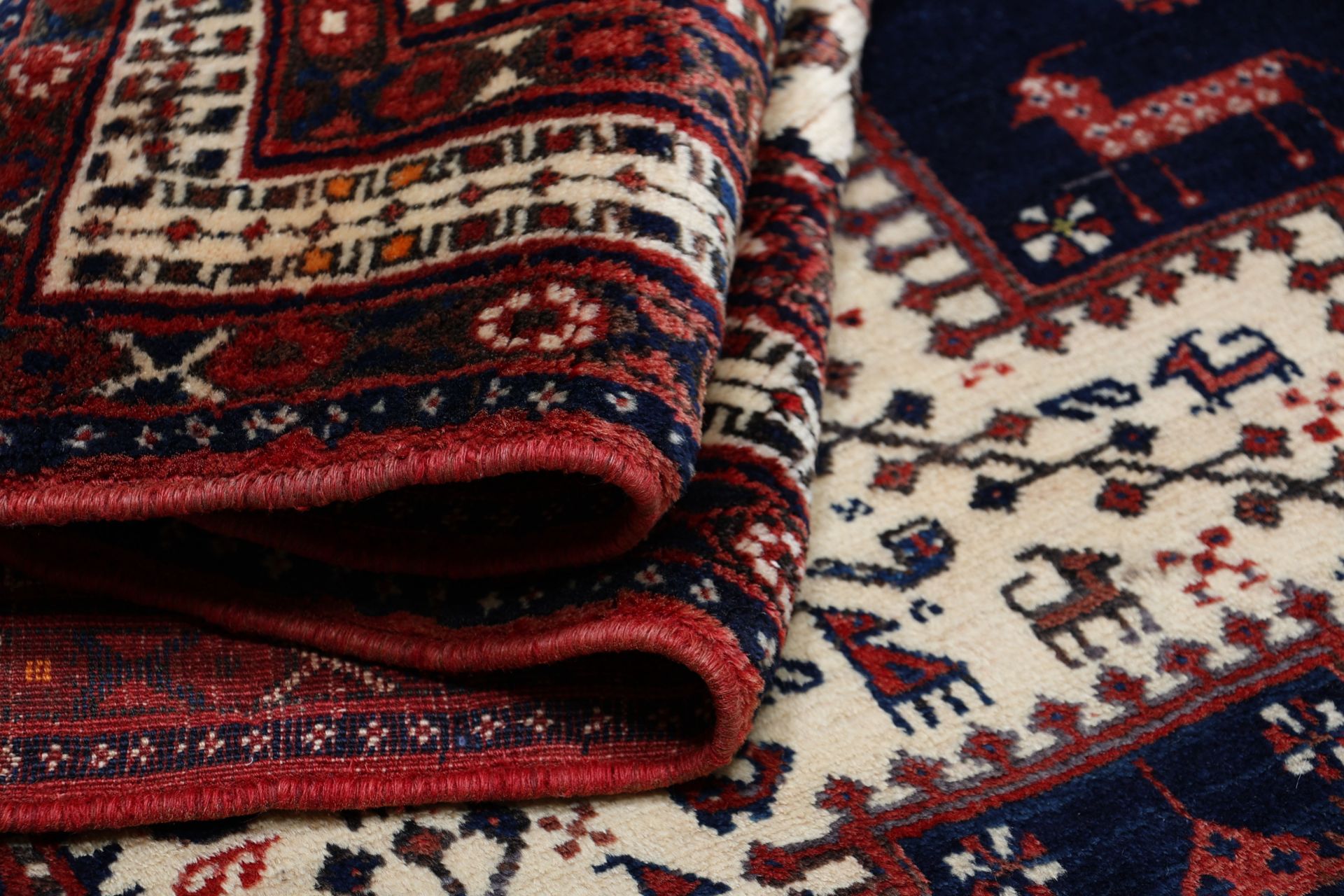 Antiker Afshar Perserteppich, 155 × 213 cm, Wolle