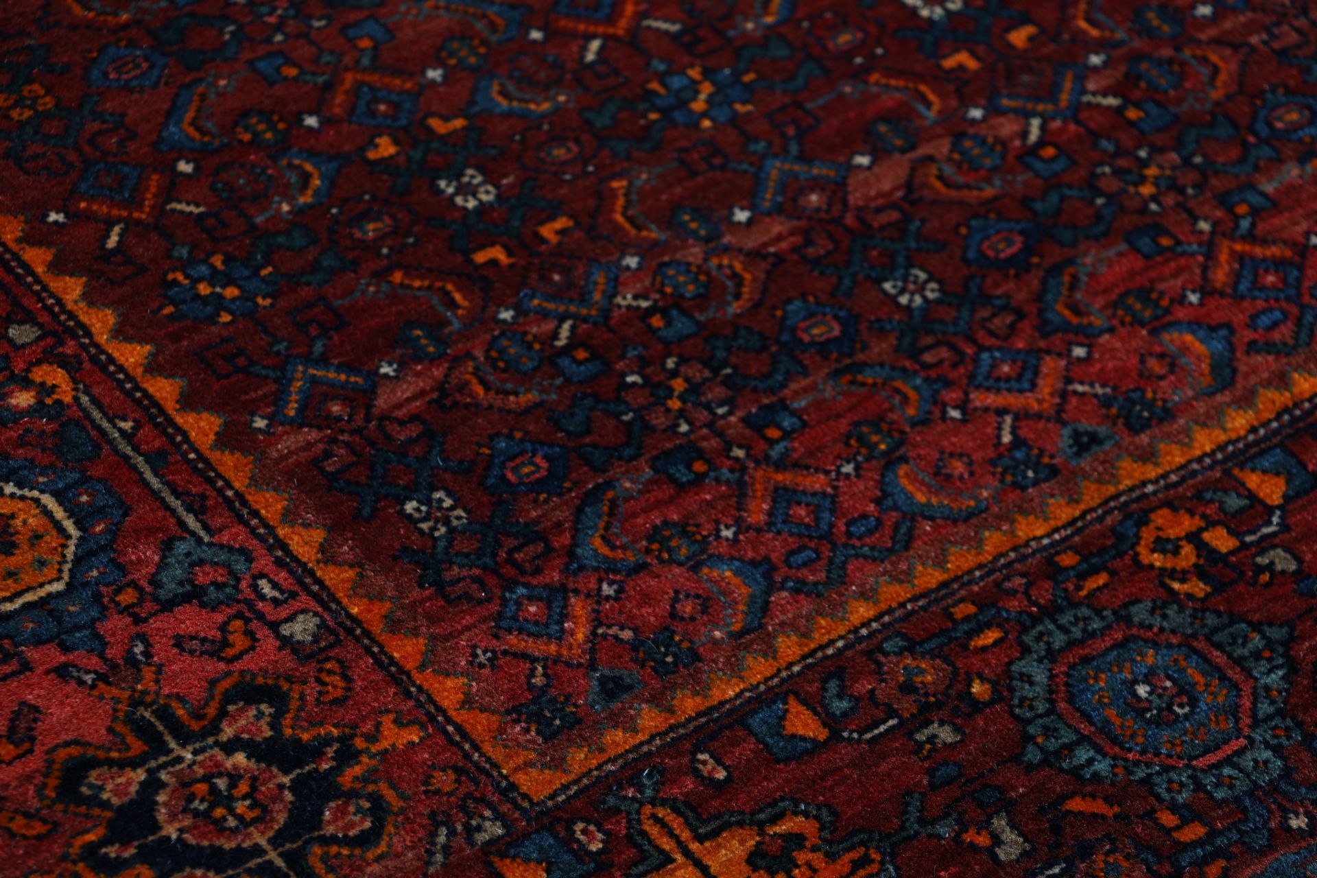 Antiker Bijar Perserteppich, 137 × 207 cm, Wolle