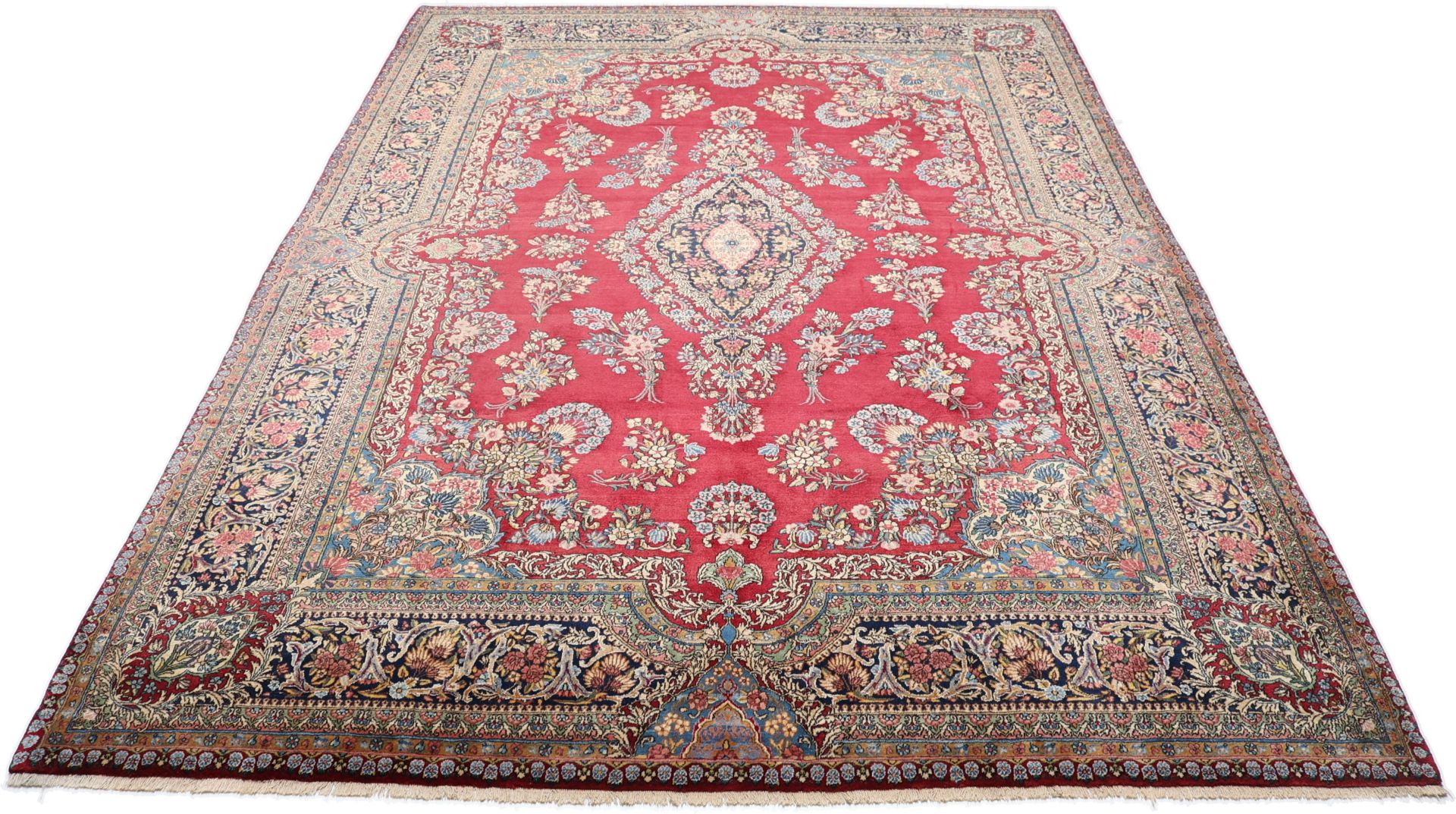 Kerman Perserteppich 272 × 376 cm aus Wolle, handgeknüpft