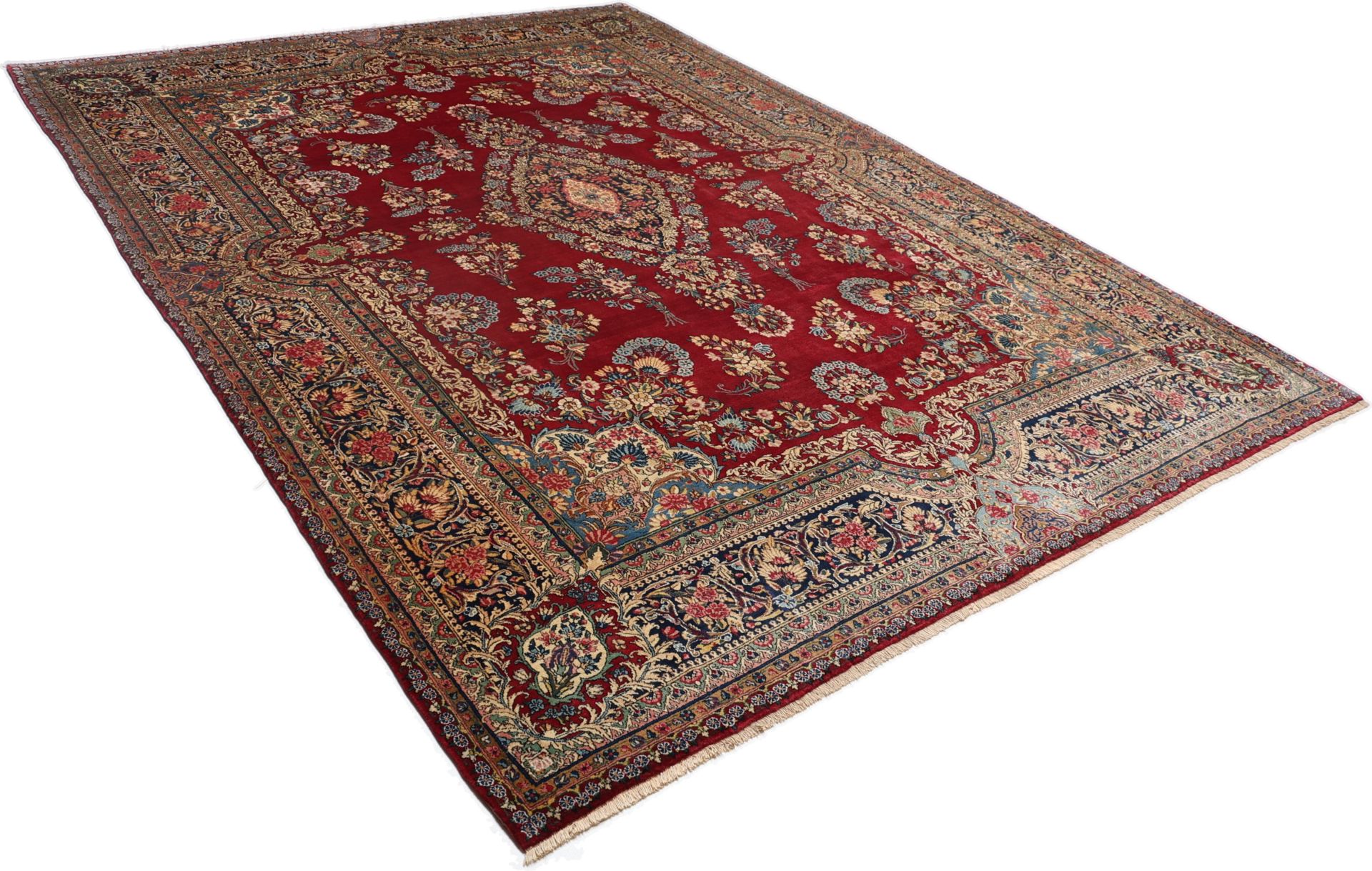Kerman Perserteppich 272 × 376 cm aus Wolle, handgeknüpft