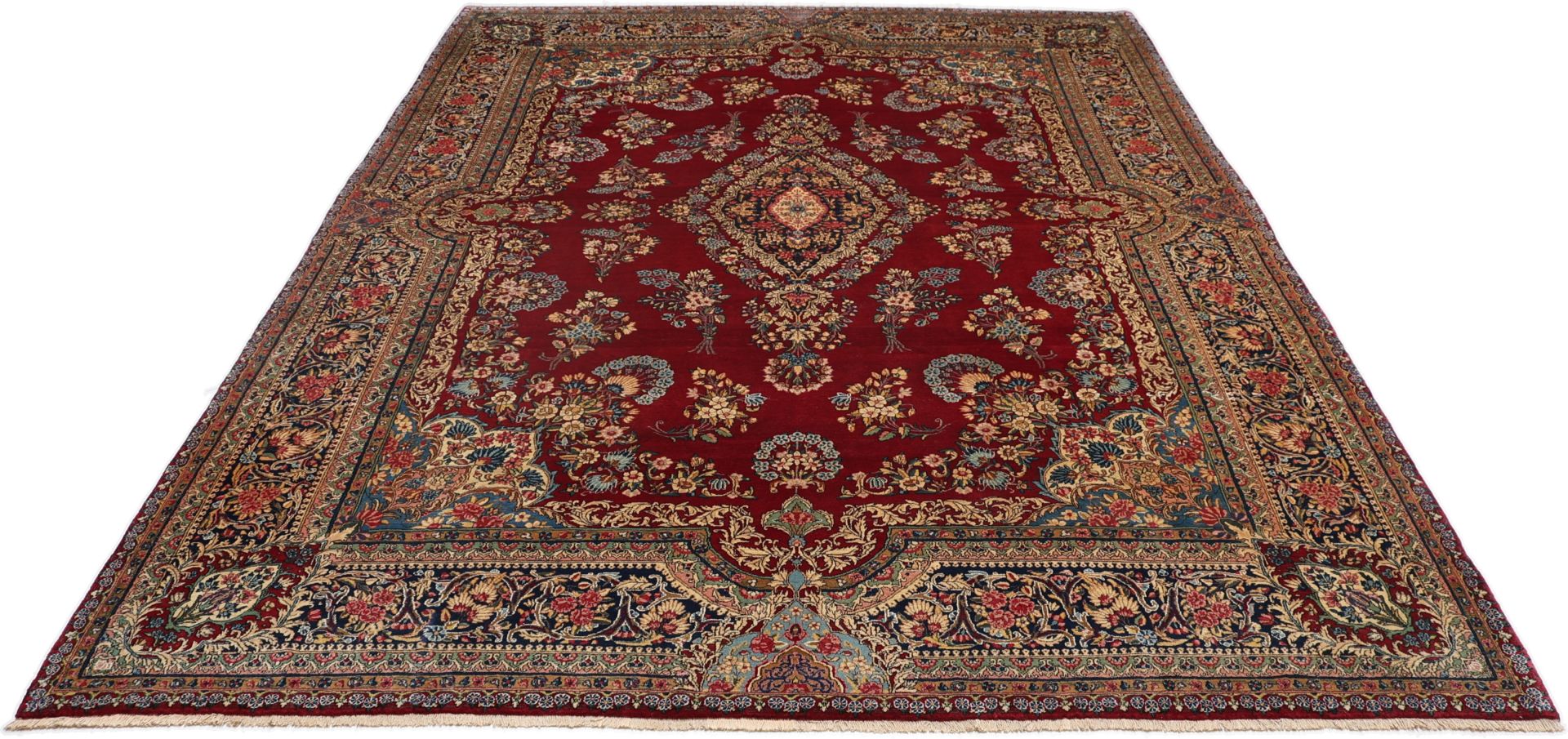 Kerman Perserteppich 272 × 376 cm aus Wolle, handgeknüpft