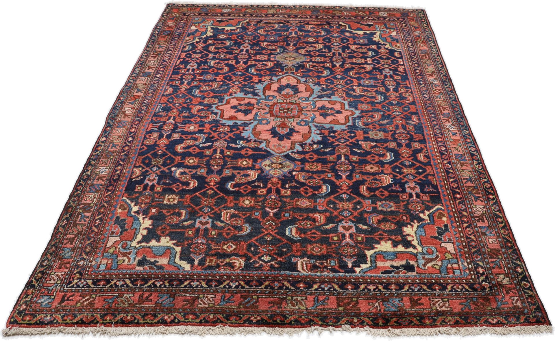 Antiker Hamadan Perserteppich aus Iran, 132 × 195 cm
