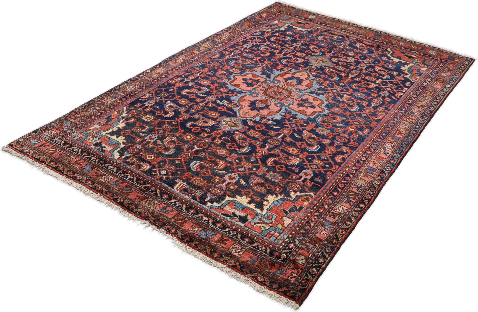 Antiker Hamadan Perserteppich aus Iran, 132 × 195 cm
