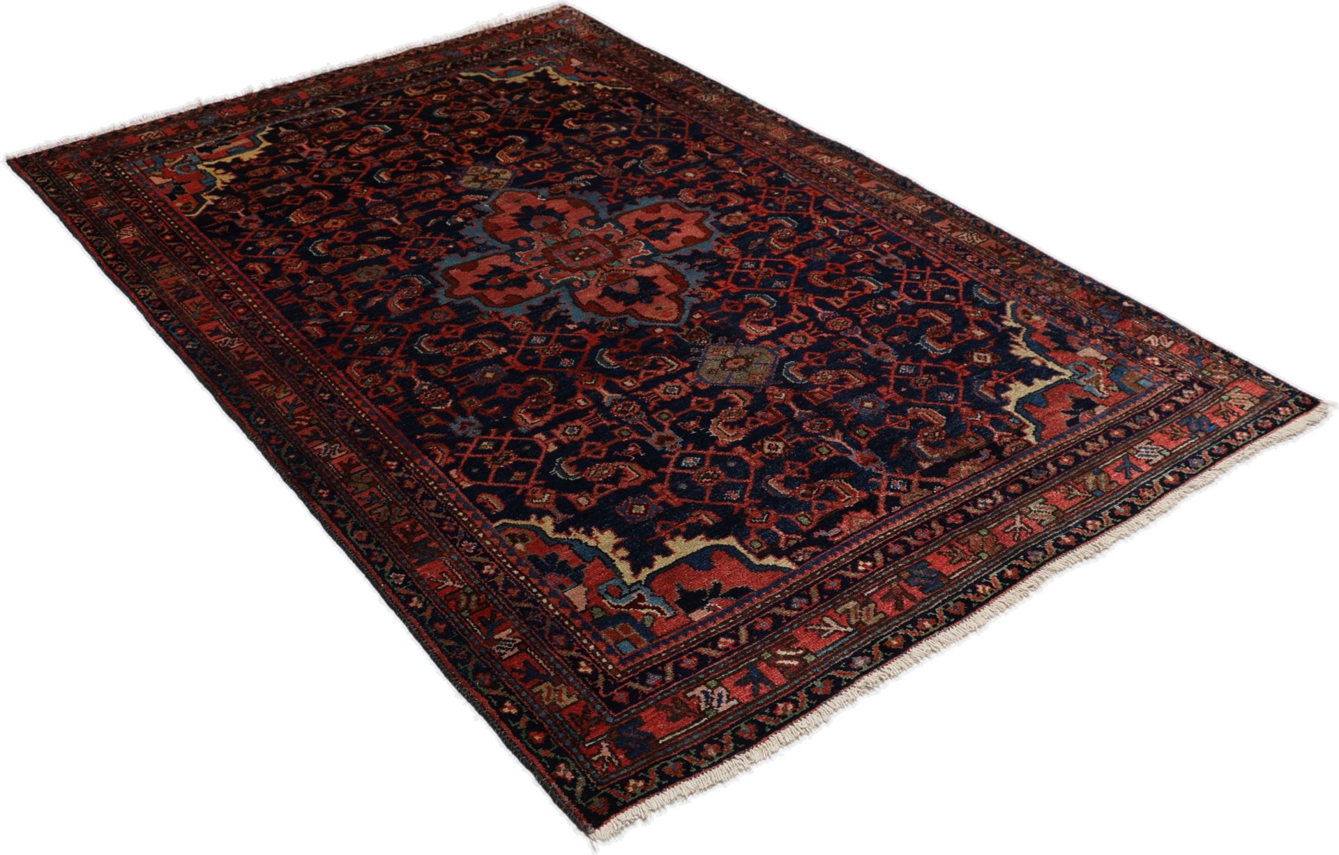 Antiker Hamadan Perserteppich aus Iran, 132 × 195 cm