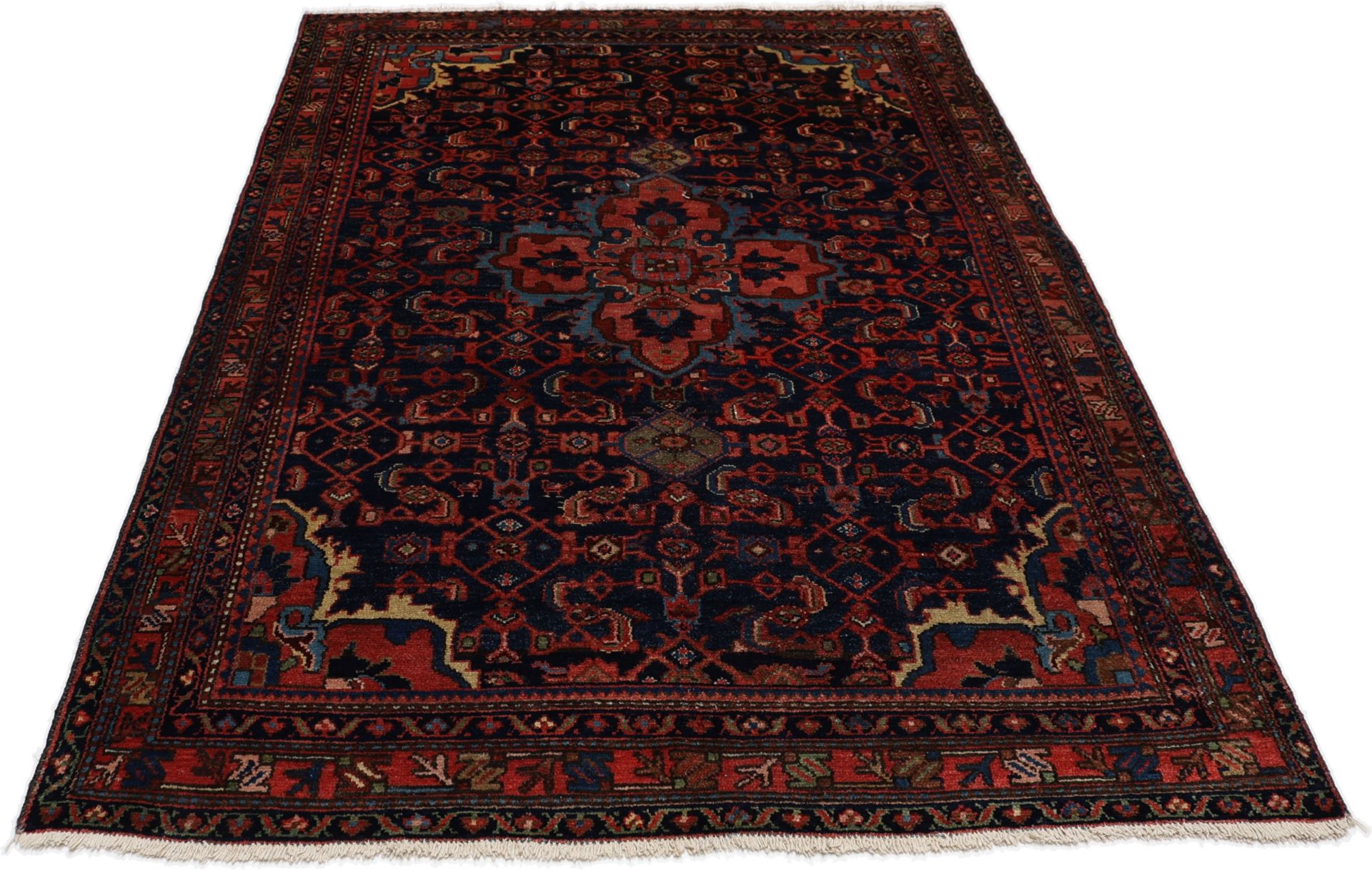 Antiker Hamadan Perserteppich aus Iran, 132 × 195 cm