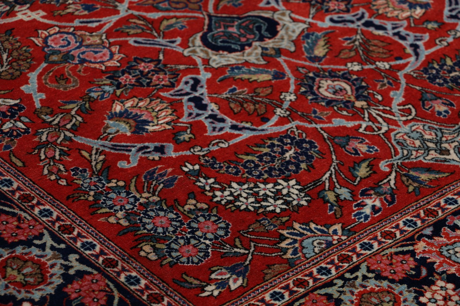 Kashan Perserteppich antik, 135 × 200 cm, Wolle