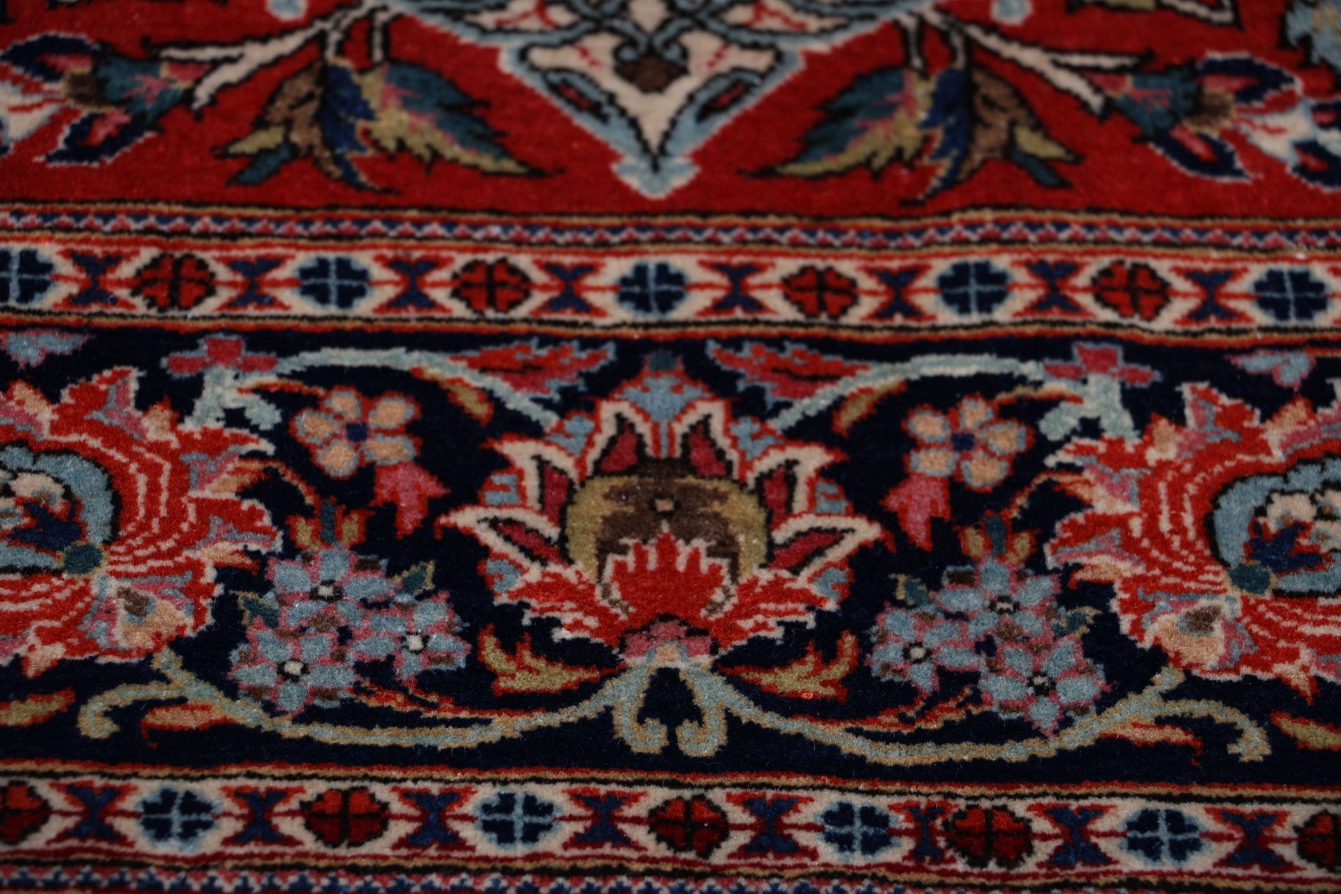 Kashan Perserteppich antik, 135 × 200 cm, Wolle