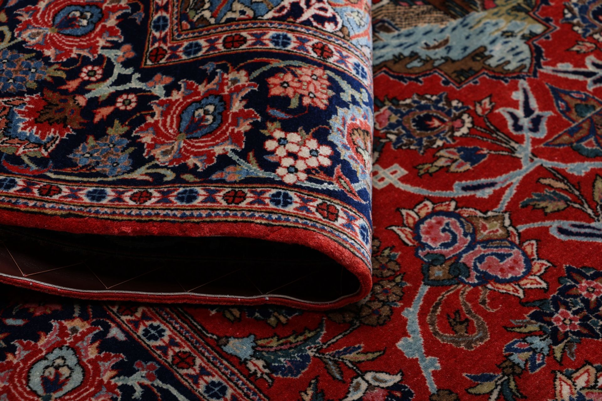 Kashan Perserteppich antik, 135 × 200 cm, Wolle