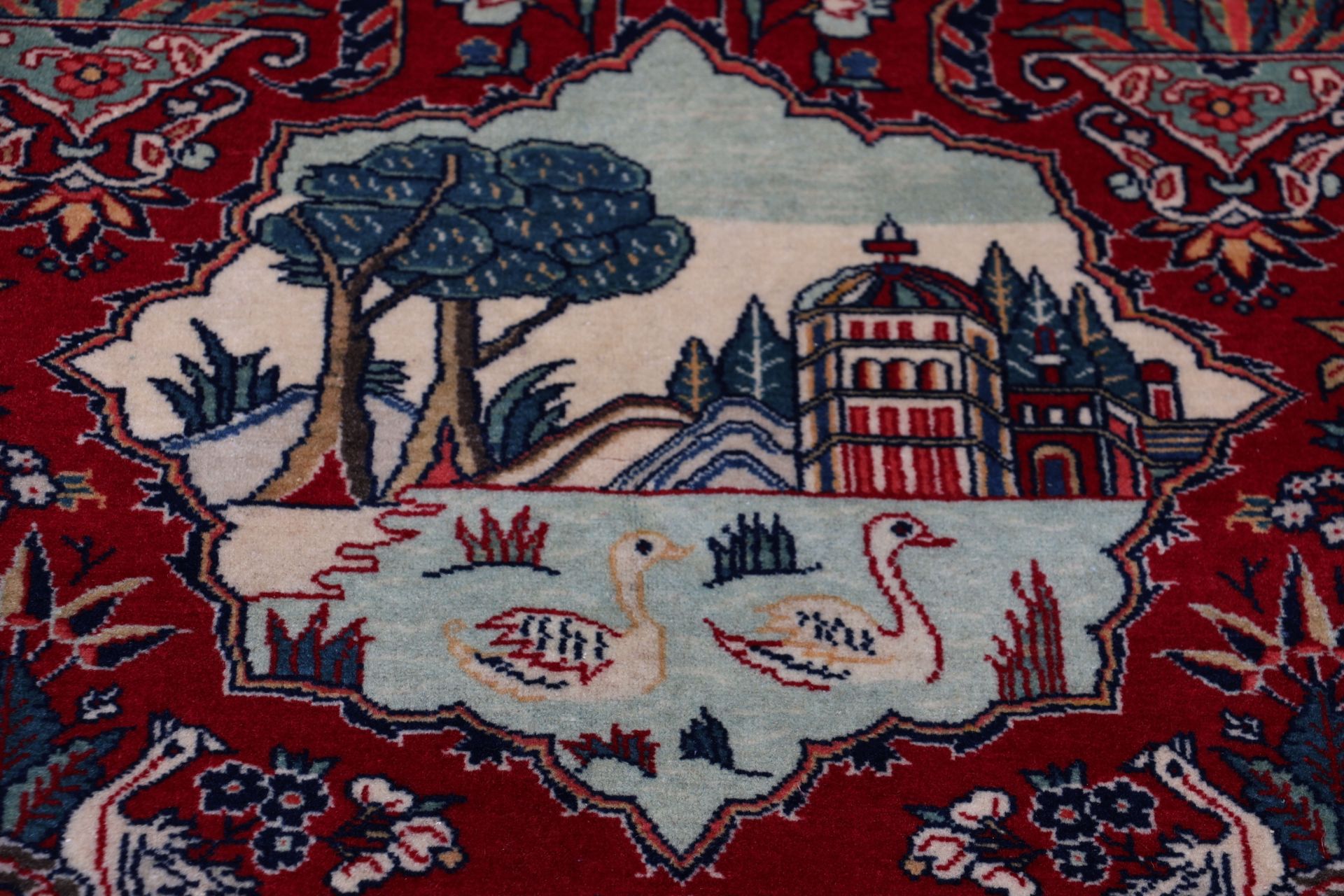 Antiker Kashan Perserteppich aus Iran, 135 × 205 cm