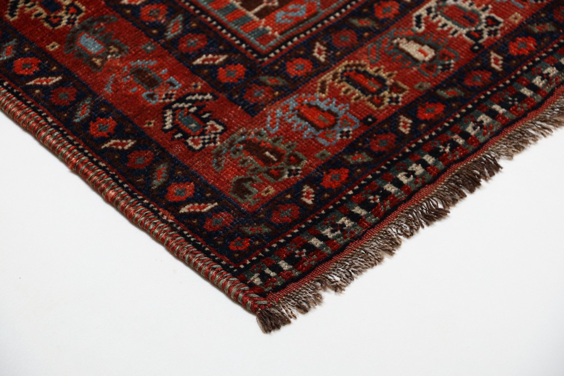 Antiker Qashqai Perserteppich, 132 × 180 cm, Wolle