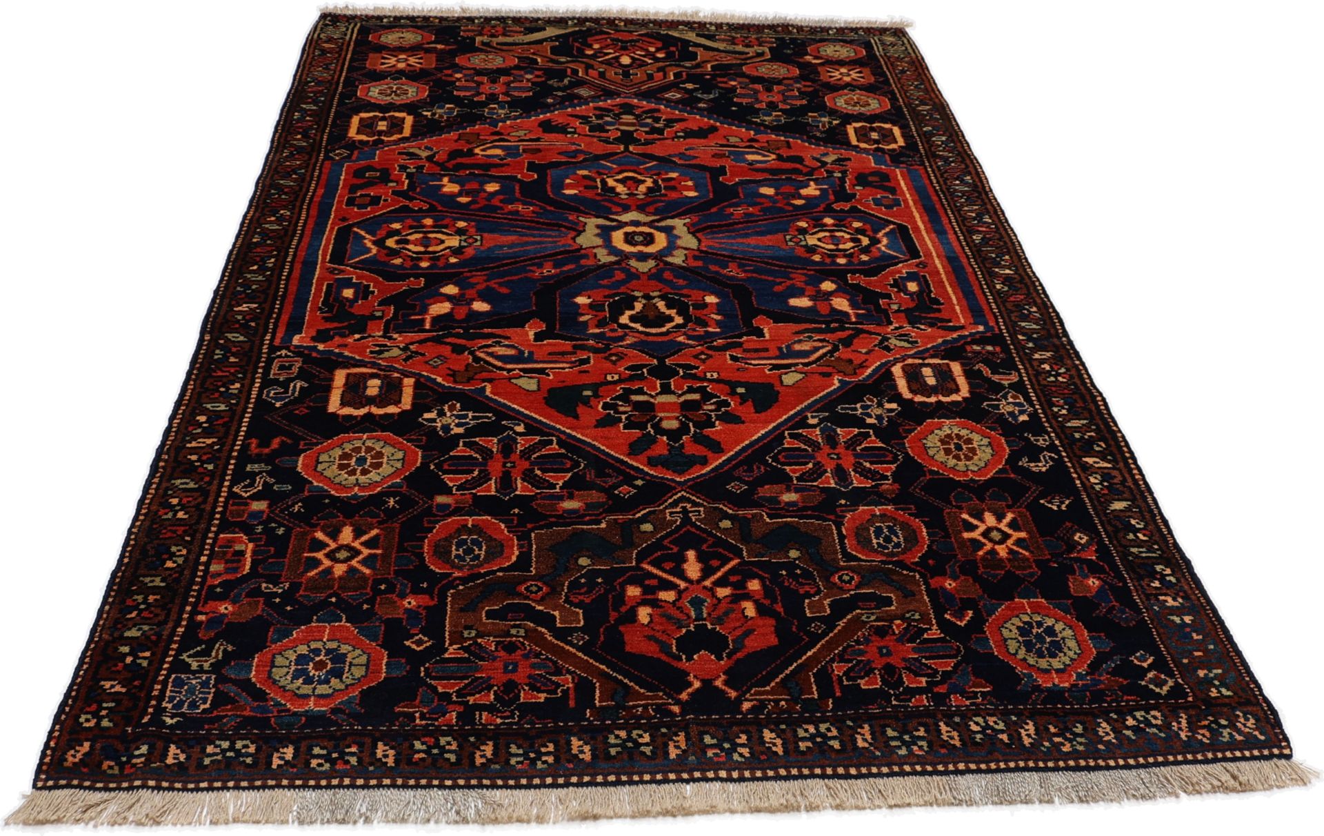 Antiker Bakhtiari Perserteppich, 146 × 237 cm, Wolle
