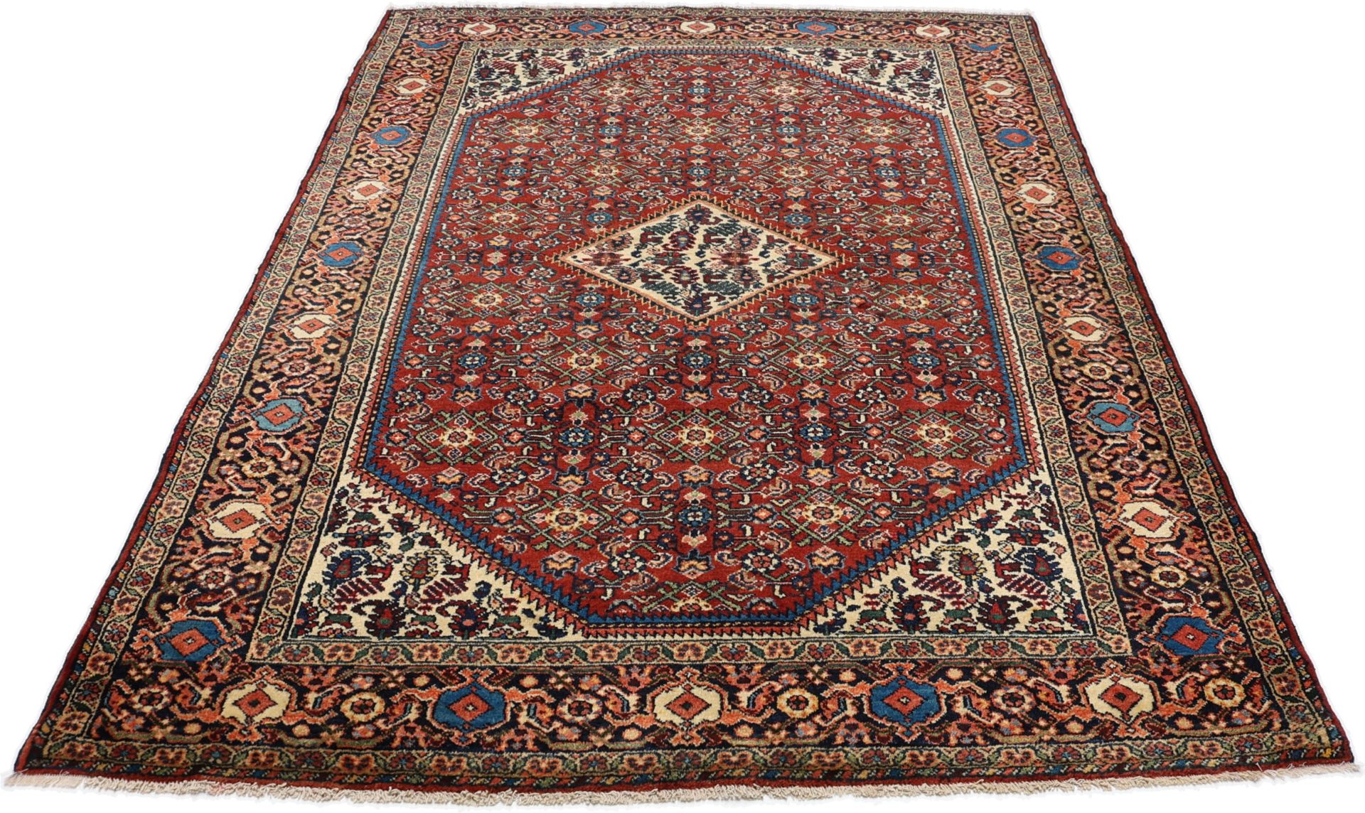 Antiker Hamadan Perserteppich aus Iran, 150 × 213 cm