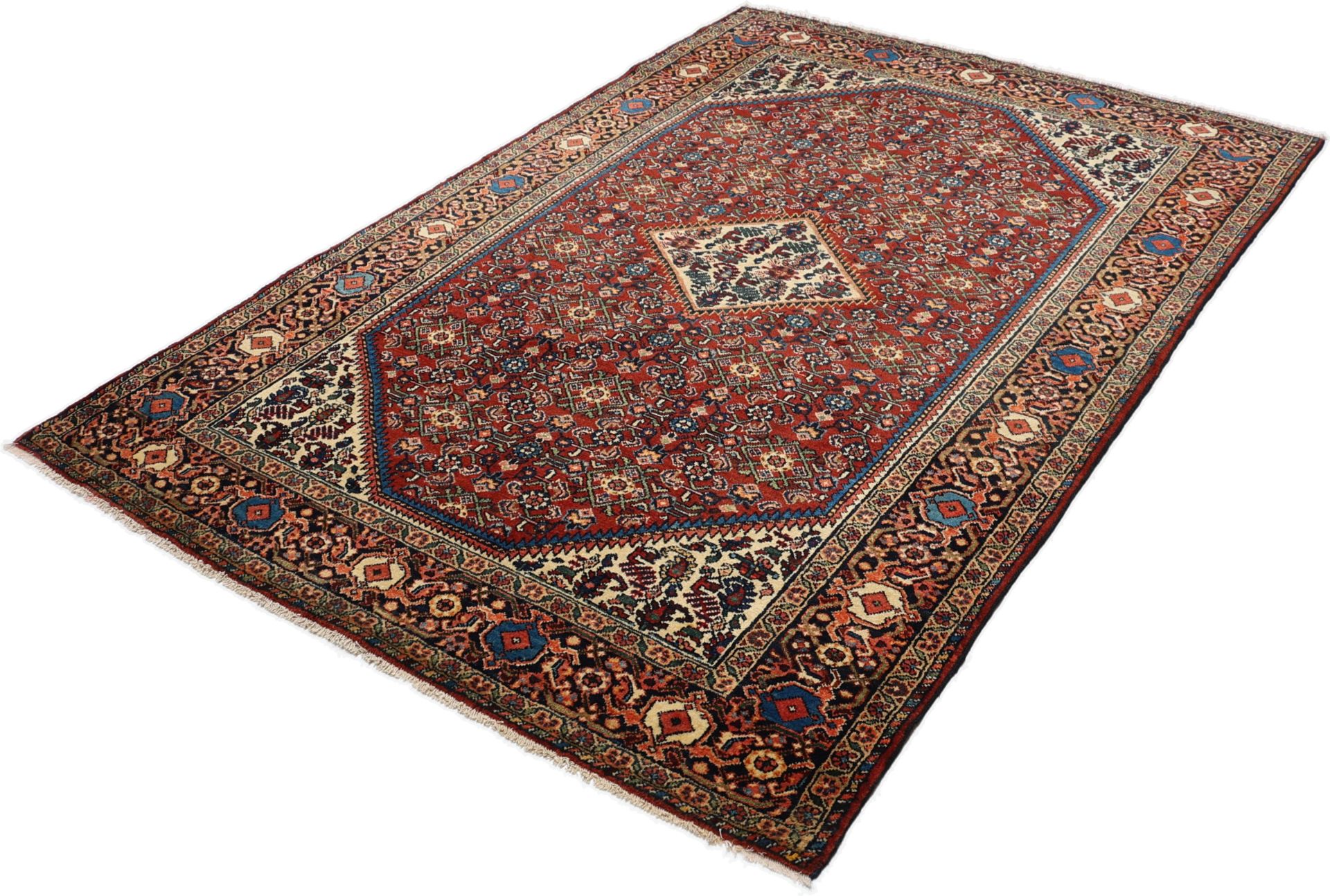 Antiker Hamadan Perserteppich aus Iran, 150 × 213 cm