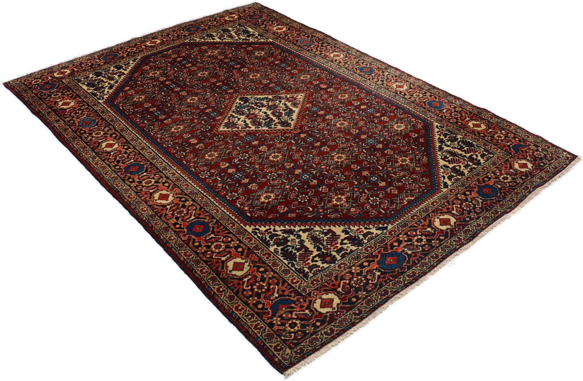 Antiker Hamadan Perserteppich aus Iran, 150 × 213 cm
