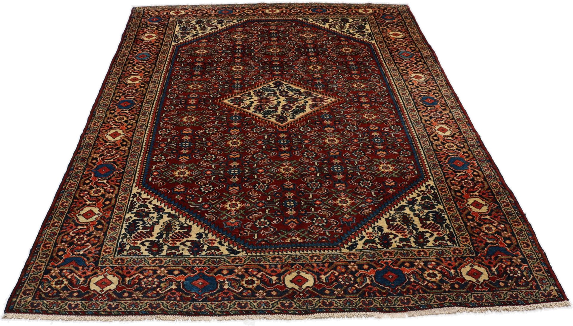 Antiker Hamadan Perserteppich aus Iran, 150 × 213 cm