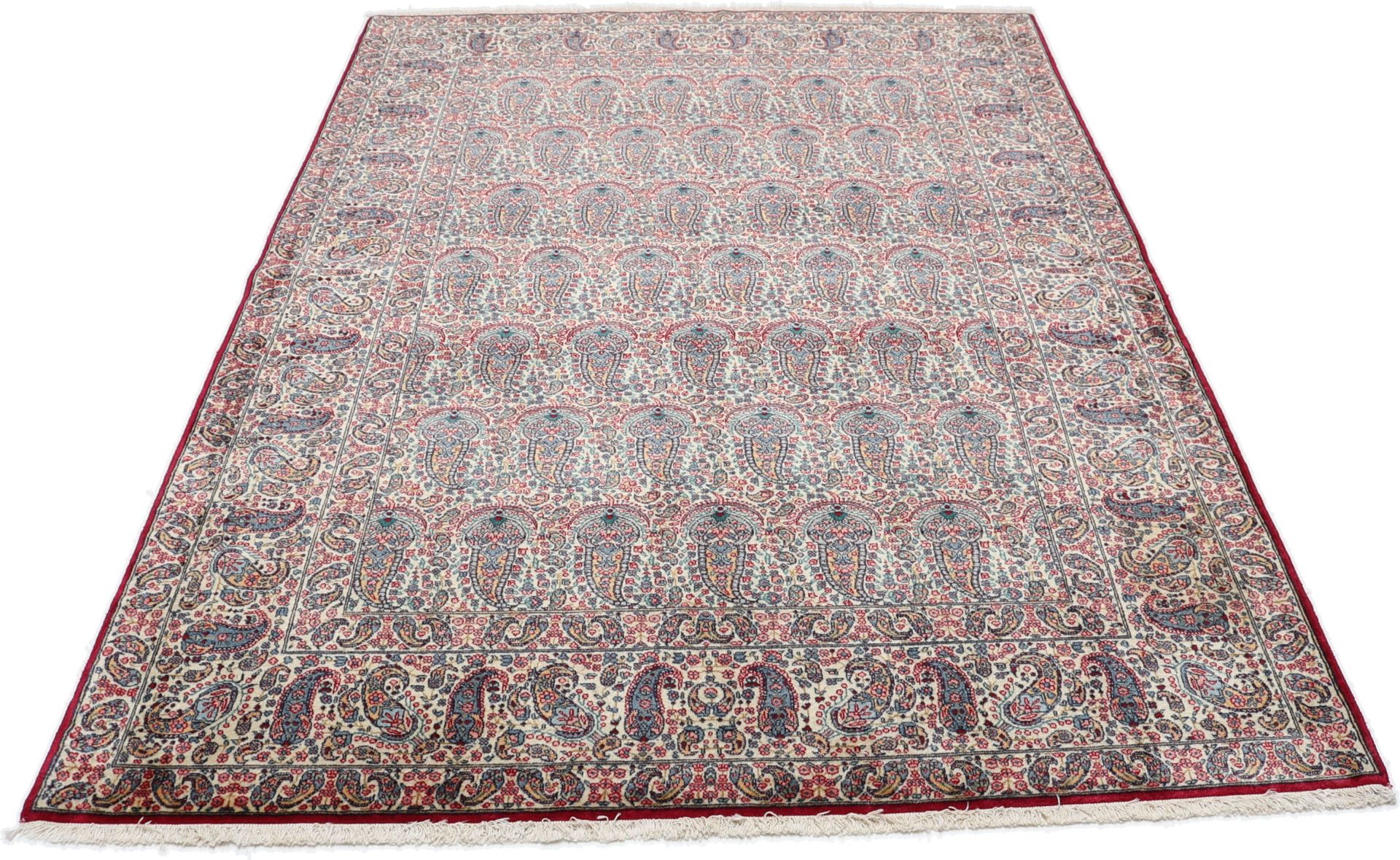 Antiker Kerman Perserteppich aus Iran, 140 × 204 cm