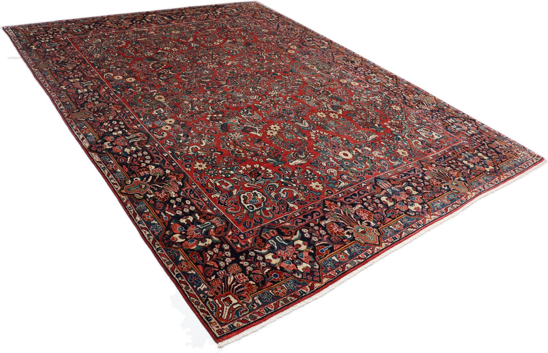 Antiker Sarough Perserteppich, 264 × 346 cm, Wolle