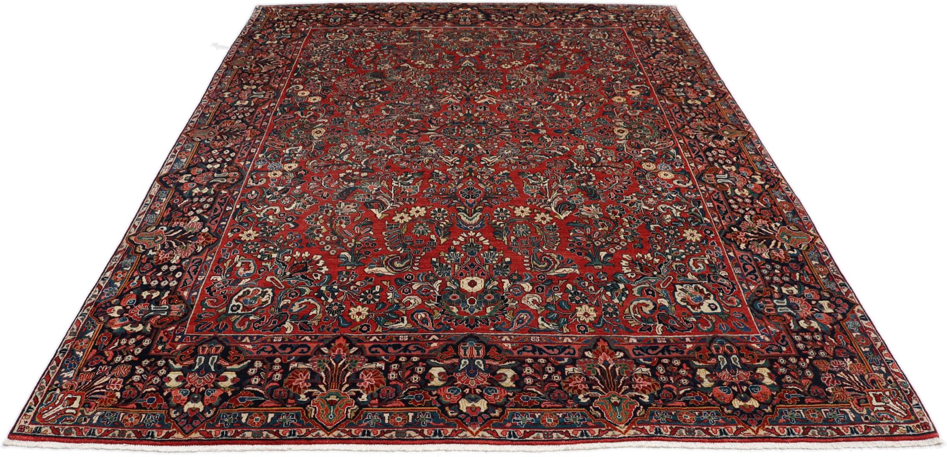 Antiker Sarough Perserteppich, 264 × 346 cm, Wolle
