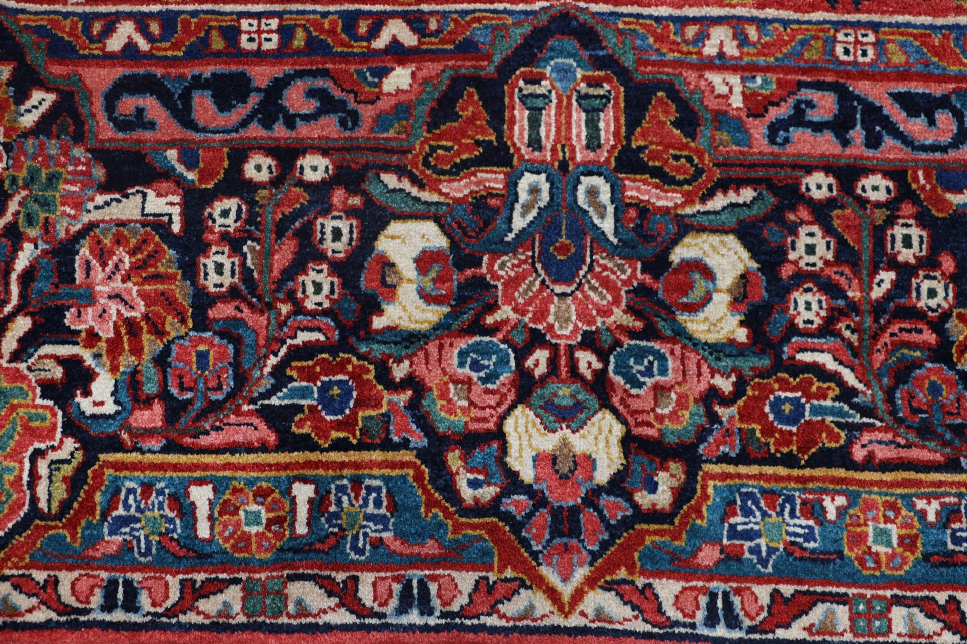 Antiker Sarough Perserteppich, 264 × 346 cm, Wolle