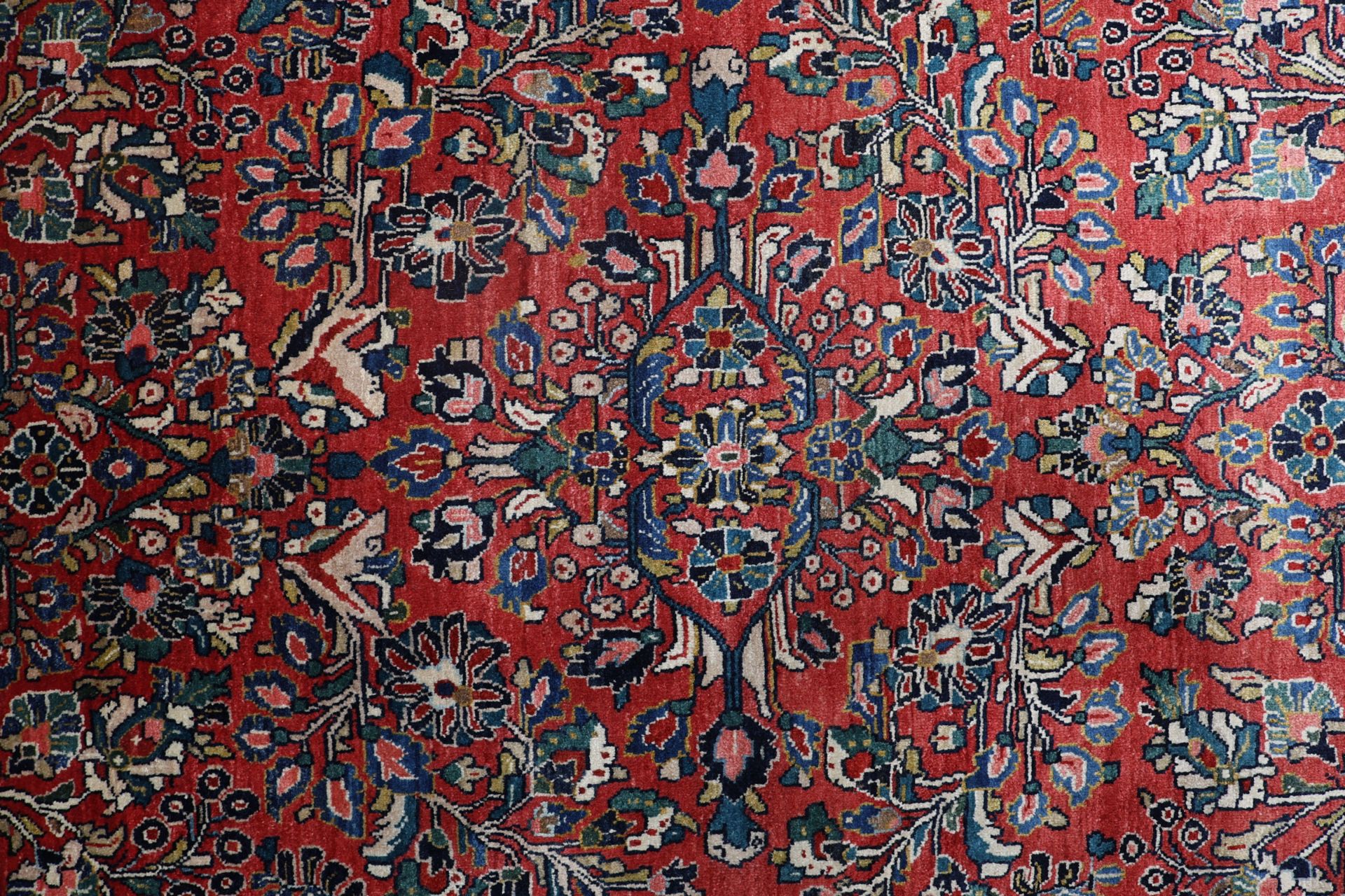 Antiker Sarough Perserteppich, 264 × 346 cm, Wolle