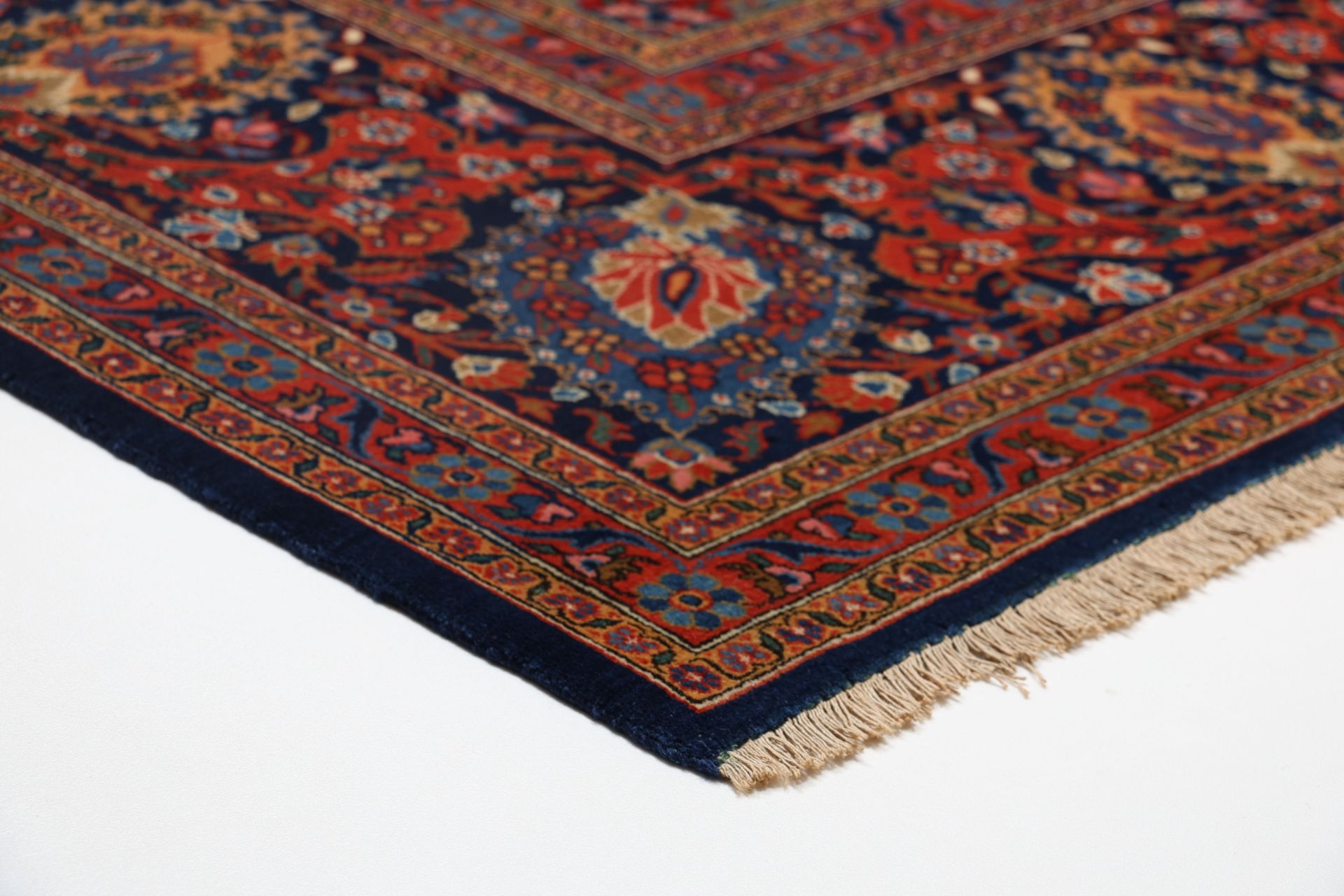 Kashan Perserteppich antik, 263 × 360 cm, Wolle