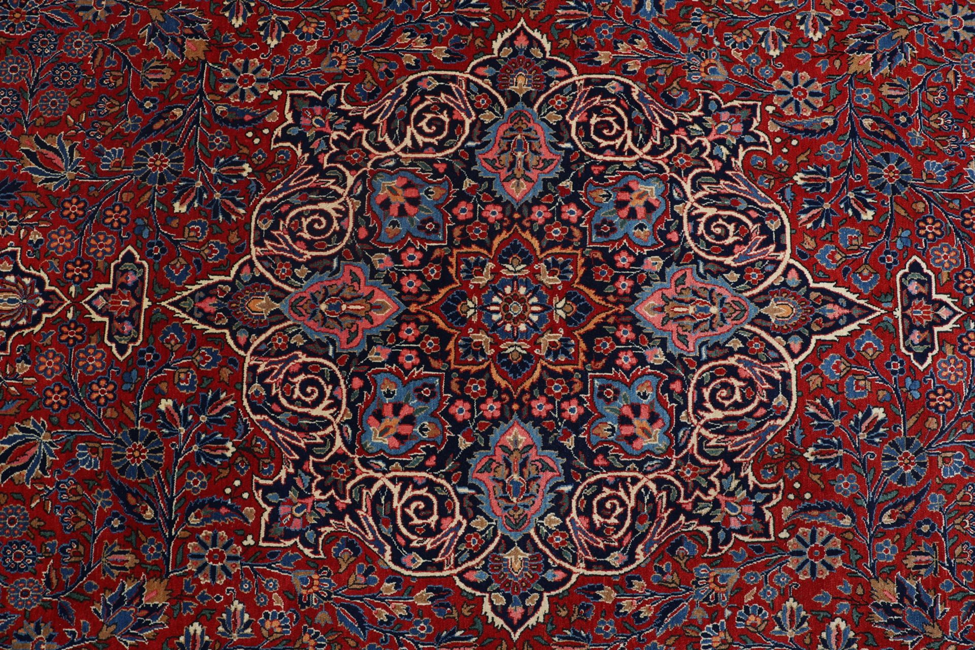 Kashan Perserteppich antik, 263 × 360 cm, Wolle
