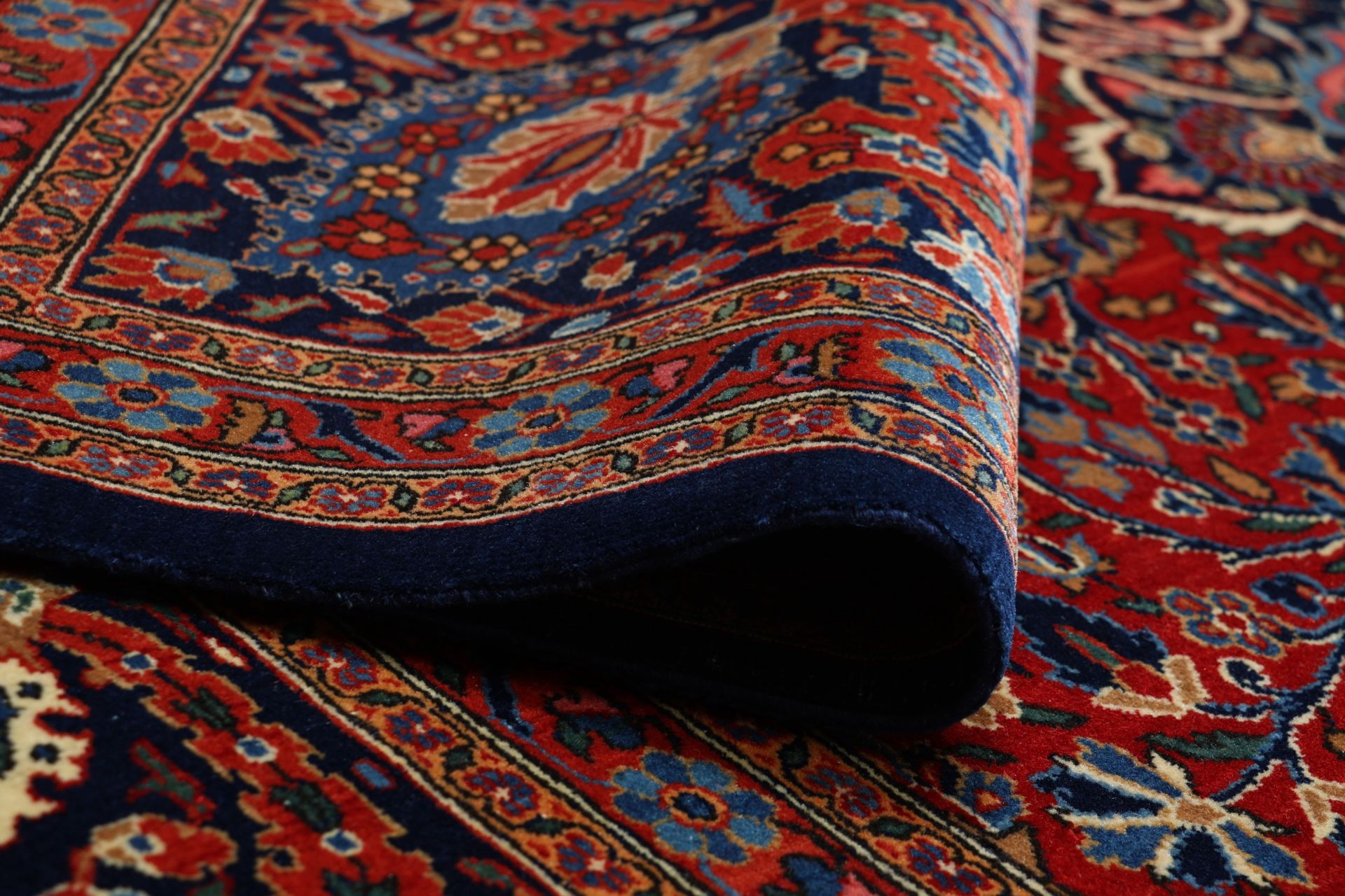 Kashan Perserteppich antik, 263 × 360 cm, Wolle