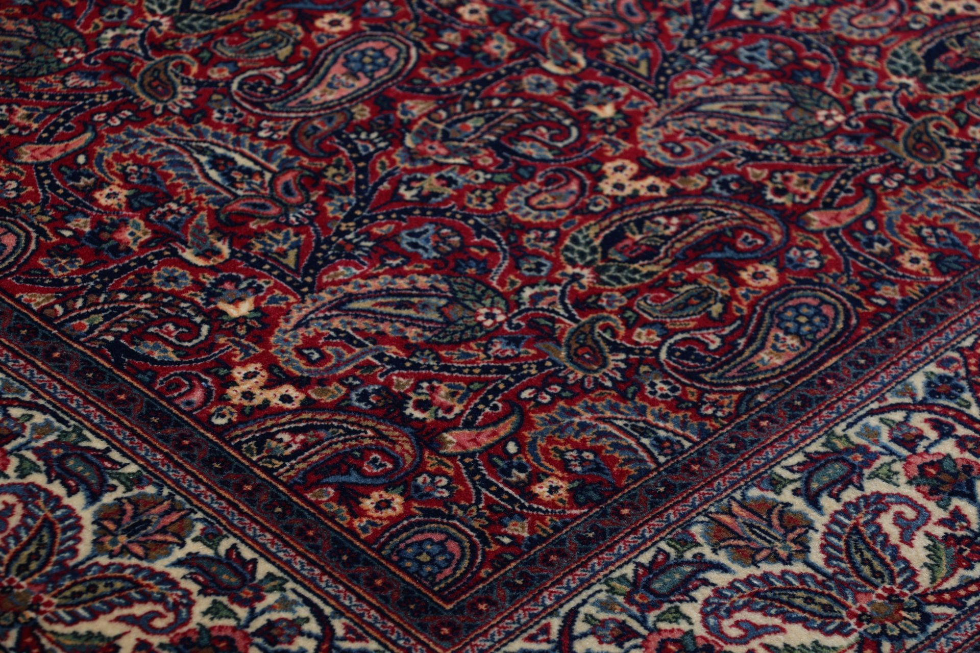 Kashan Perserteppich antik, 134 × 200 cm, Wolle