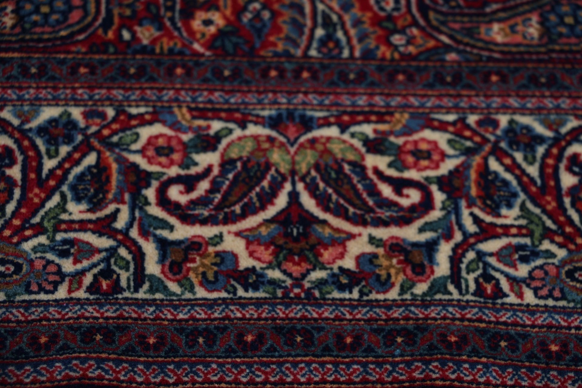 Kashan Perserteppich antik, 134 × 200 cm, Wolle