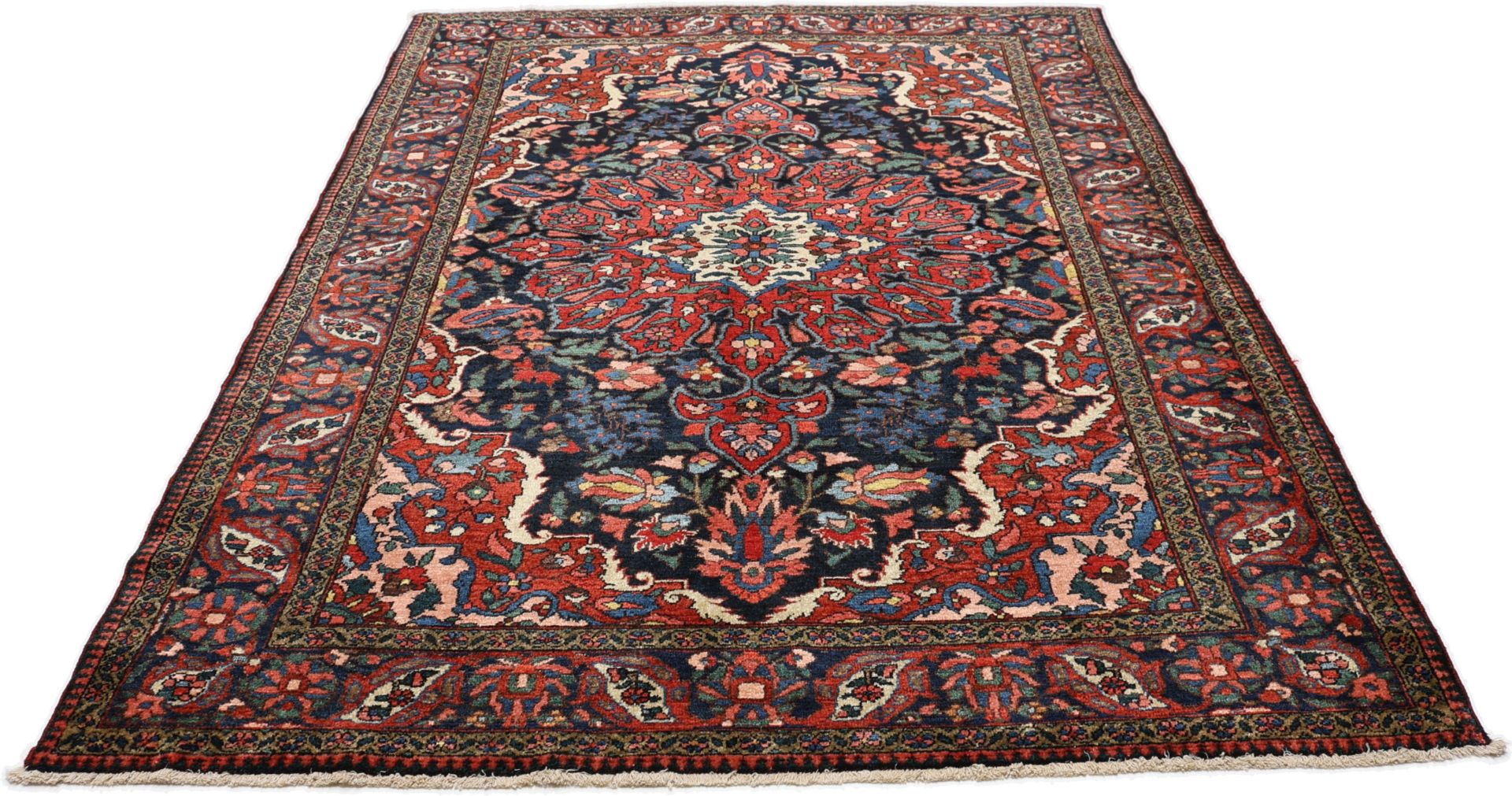 Antiker Bakhtiari Perserteppich aus Iran, 149 × 220 cm