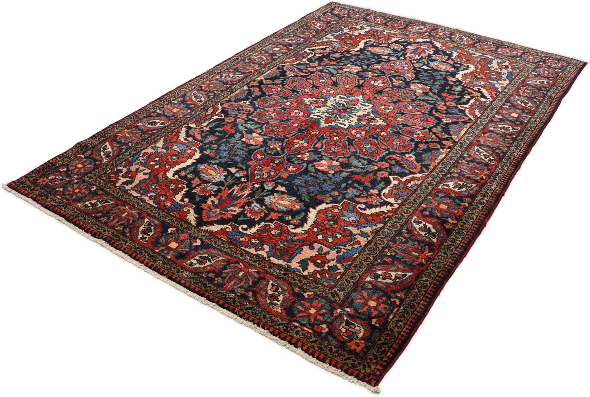 Antiker Bakhtiari Perserteppich aus Iran, 149 × 220 cm