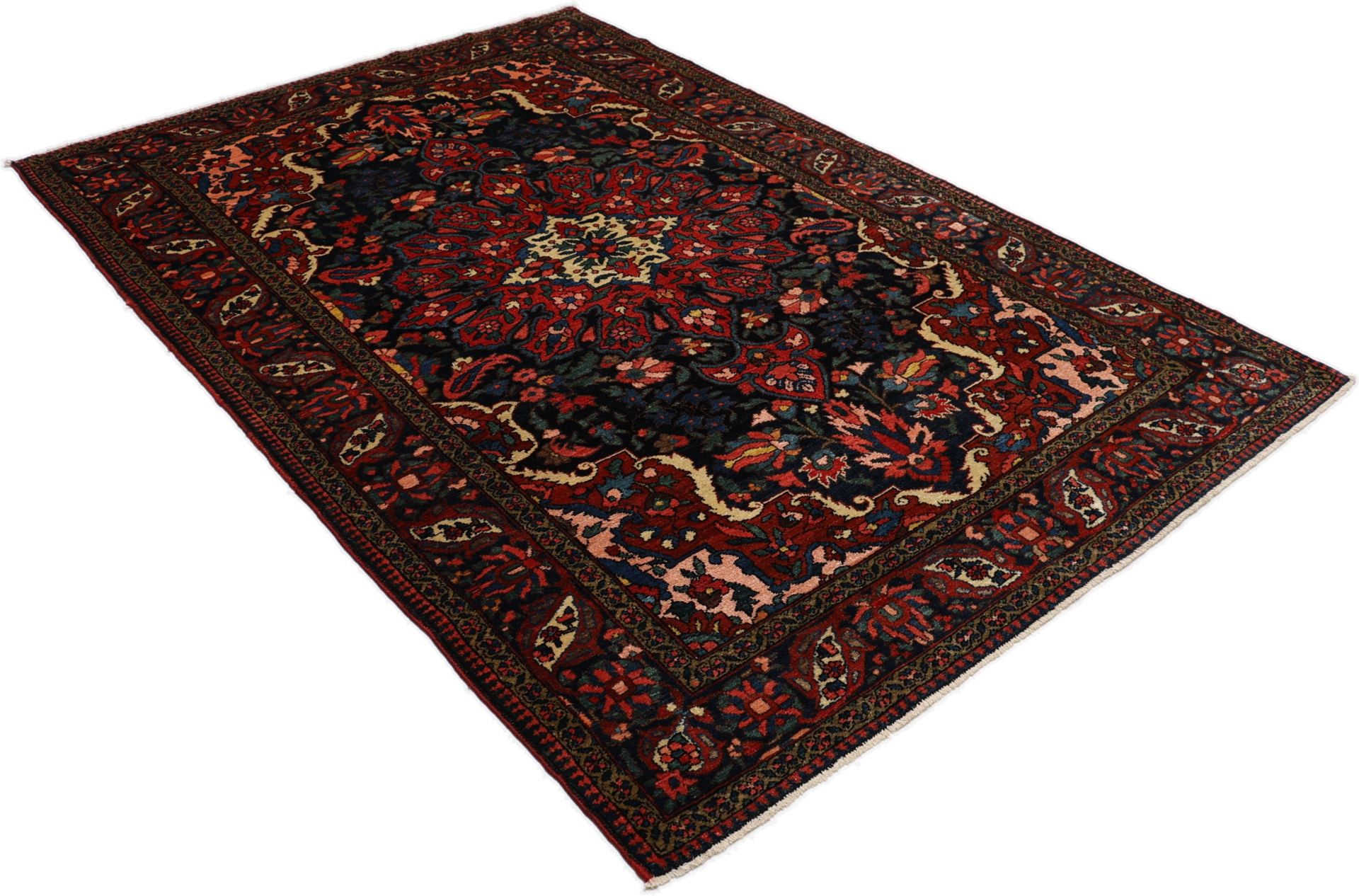 Antiker Bakhtiari Perserteppich aus Iran, 149 × 220 cm