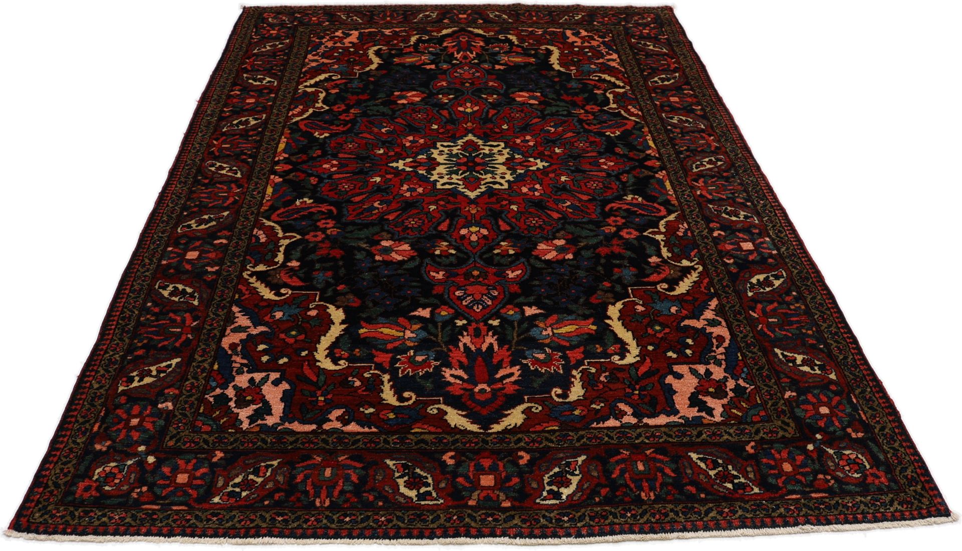 Antiker Bakhtiari Perserteppich aus Iran, 149 × 220 cm