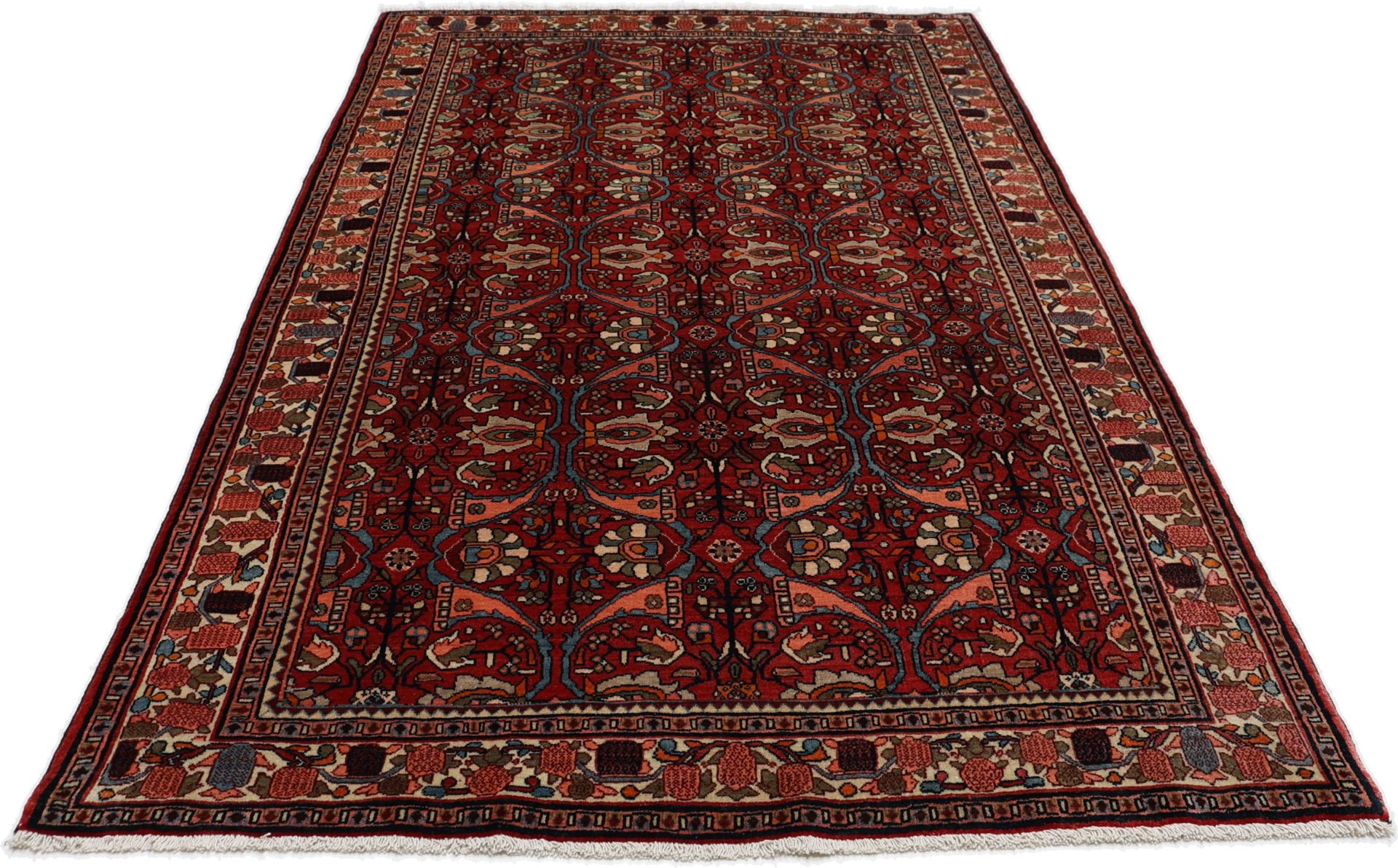 Perserteppich 135 × 225 cm aus Wolle, handgeknüpft