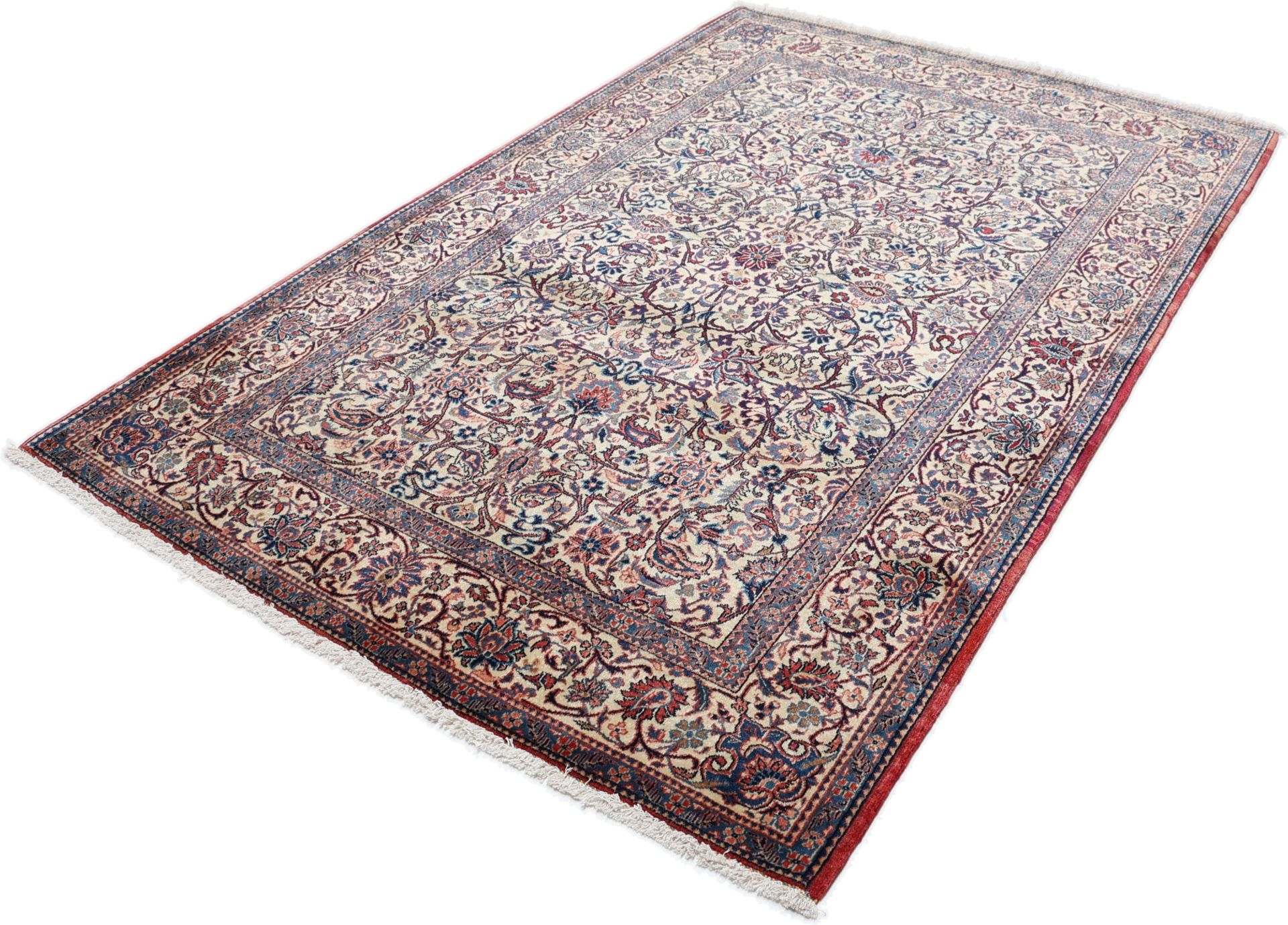 Kashan Perserteppich antik, 136 × 208 cm, Wolle