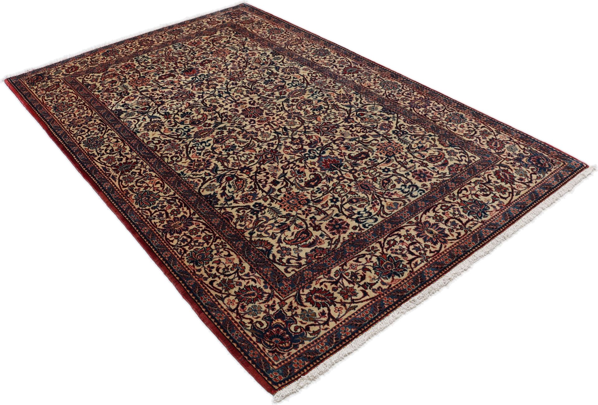 Kashan Perserteppich antik, 136 × 208 cm, Wolle