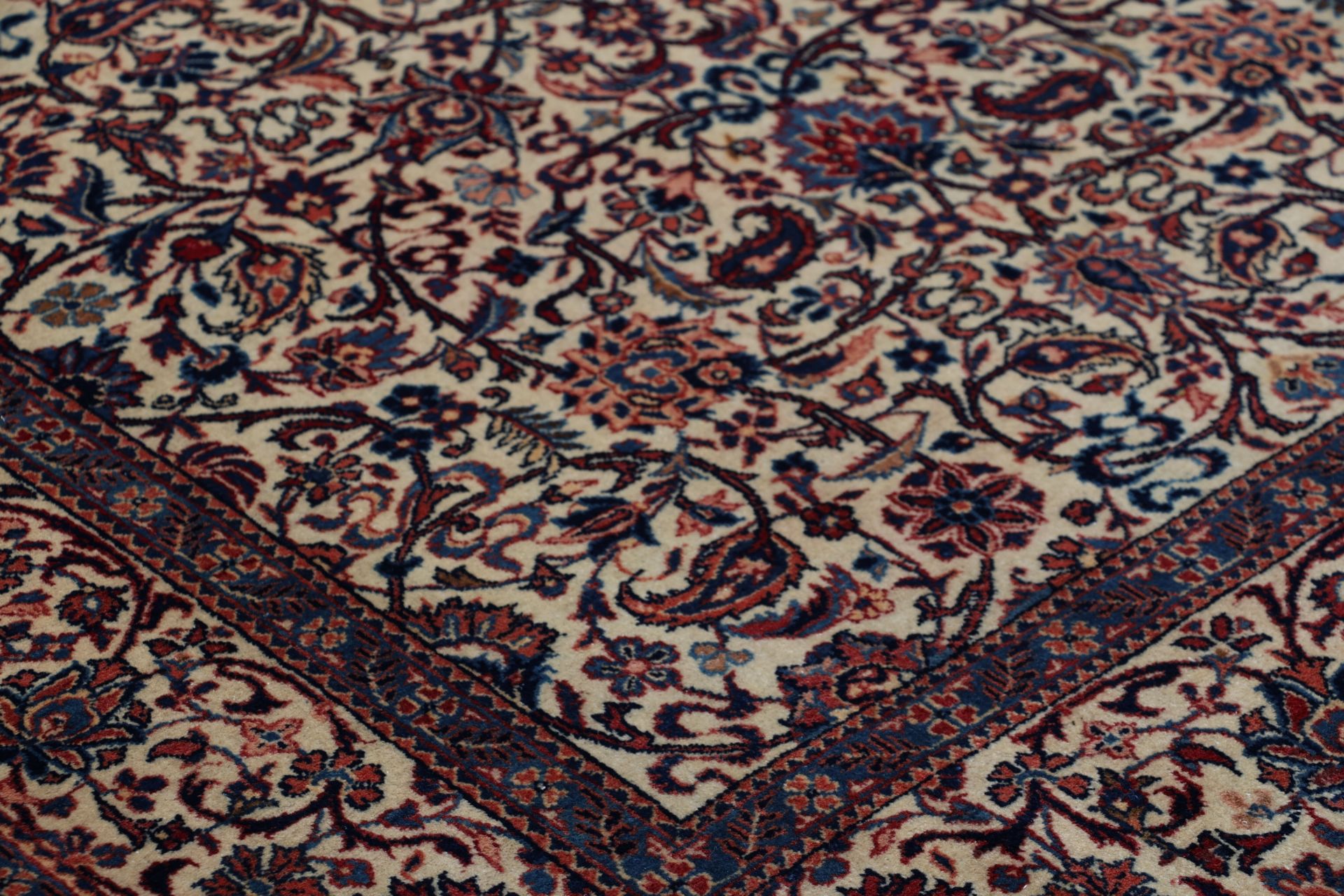 Kashan Perserteppich antik, 136 × 208 cm, Wolle