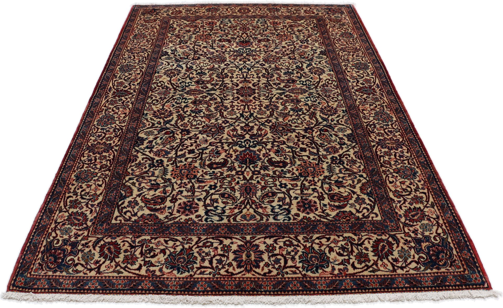Kashan Perserteppich antik, 136 × 208 cm, Wolle