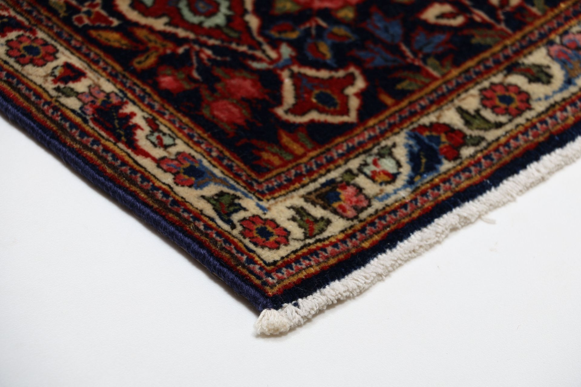 Kashan Perserteppich antik, 130 × 202 cm, Wolle