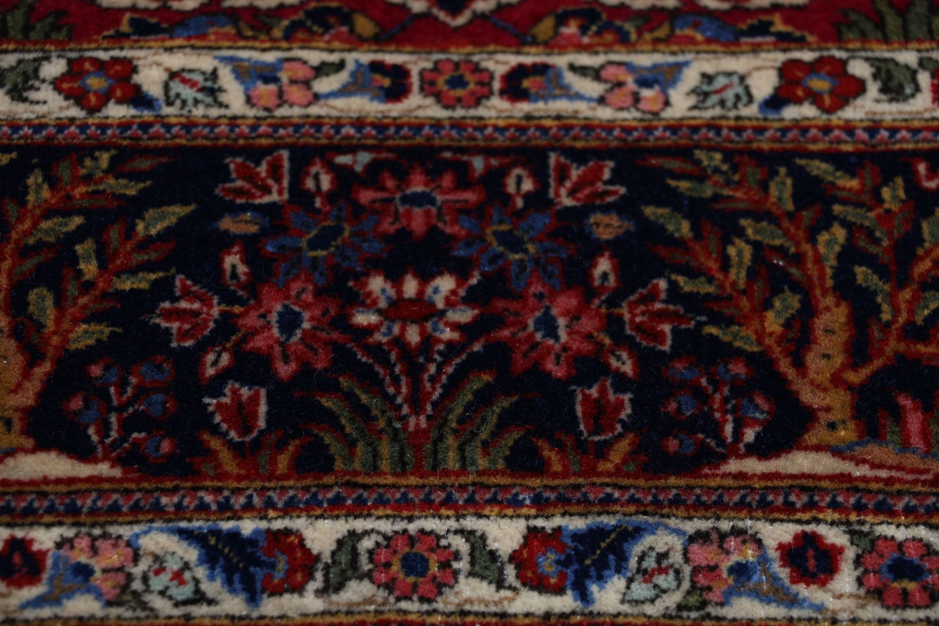 Kashan Perserteppich antik, 130 × 202 cm, Wolle