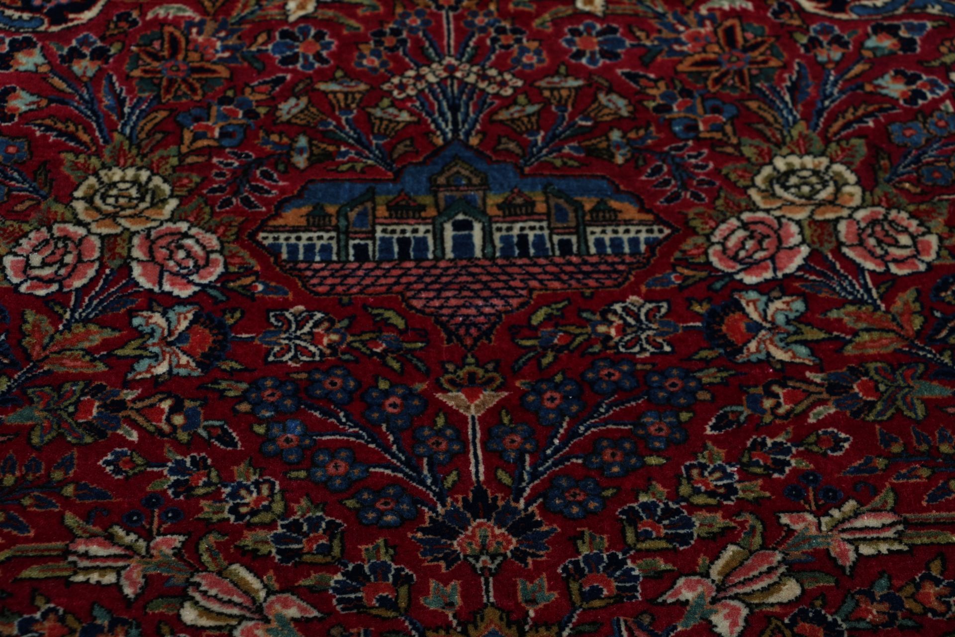 Kashan Perserteppich antik, 130 × 202 cm, Wolle