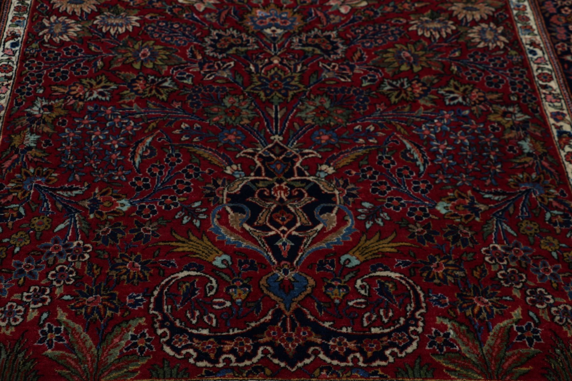 Kashan Perserteppich antik, 130 × 202 cm, Wolle
