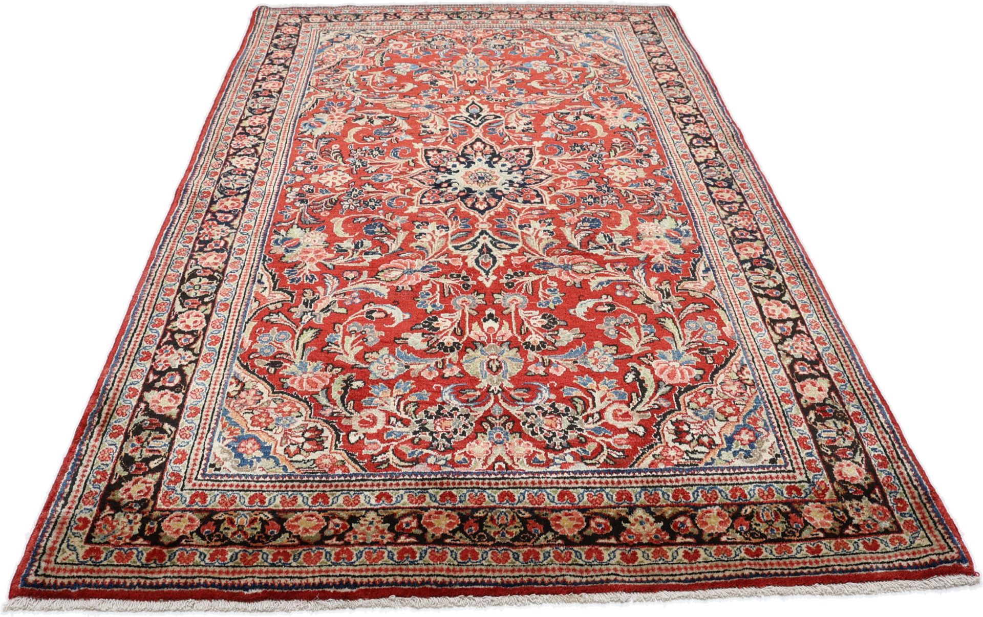 Antiker Sarough Perserteppich, 132 × 220 cm, Wolle